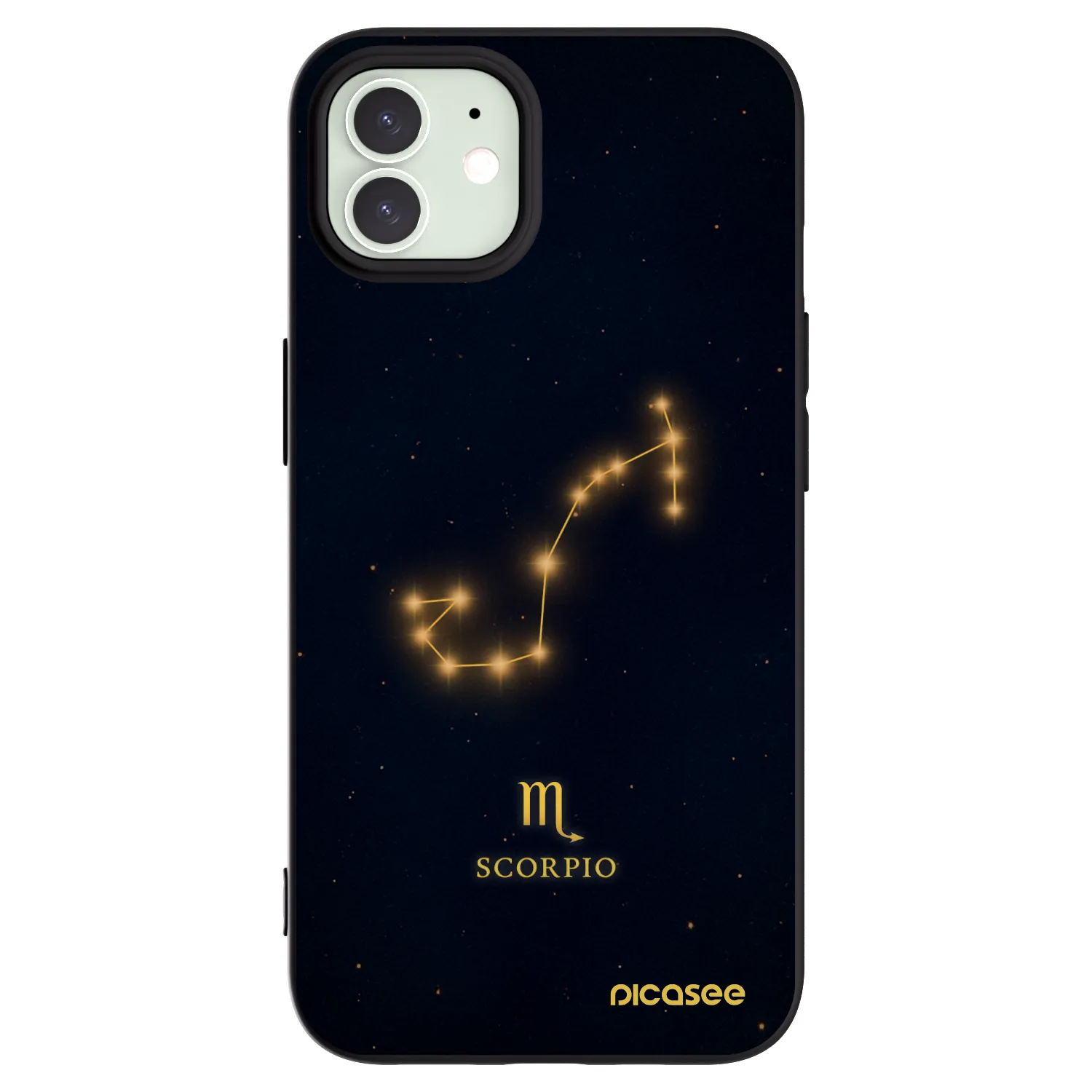 Picasee husă neagră din silicon pentru Apple iPhone 12 Pro - SCORPIO