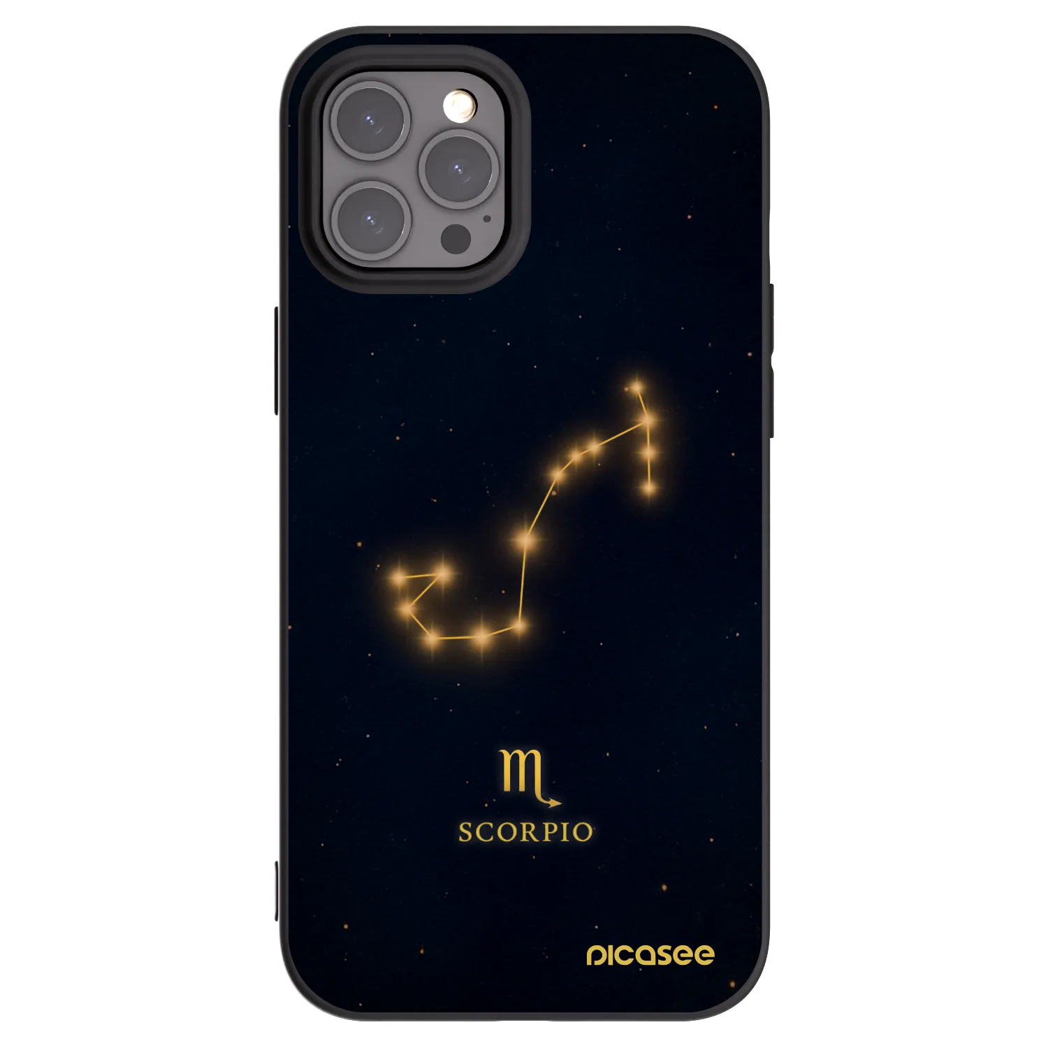 Picasee husă neagră din silicon pentru Apple iPhone 12 Pro Max - SCORPIO