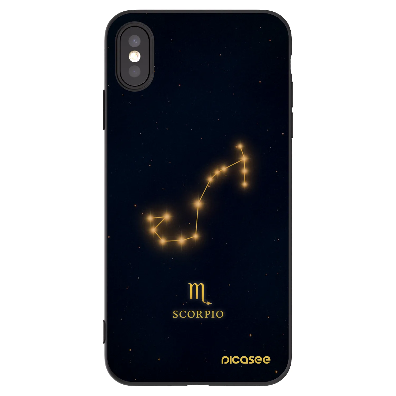 Picasee husă neagră din silicon pentru Apple iPhone XS Max - SCORPIO