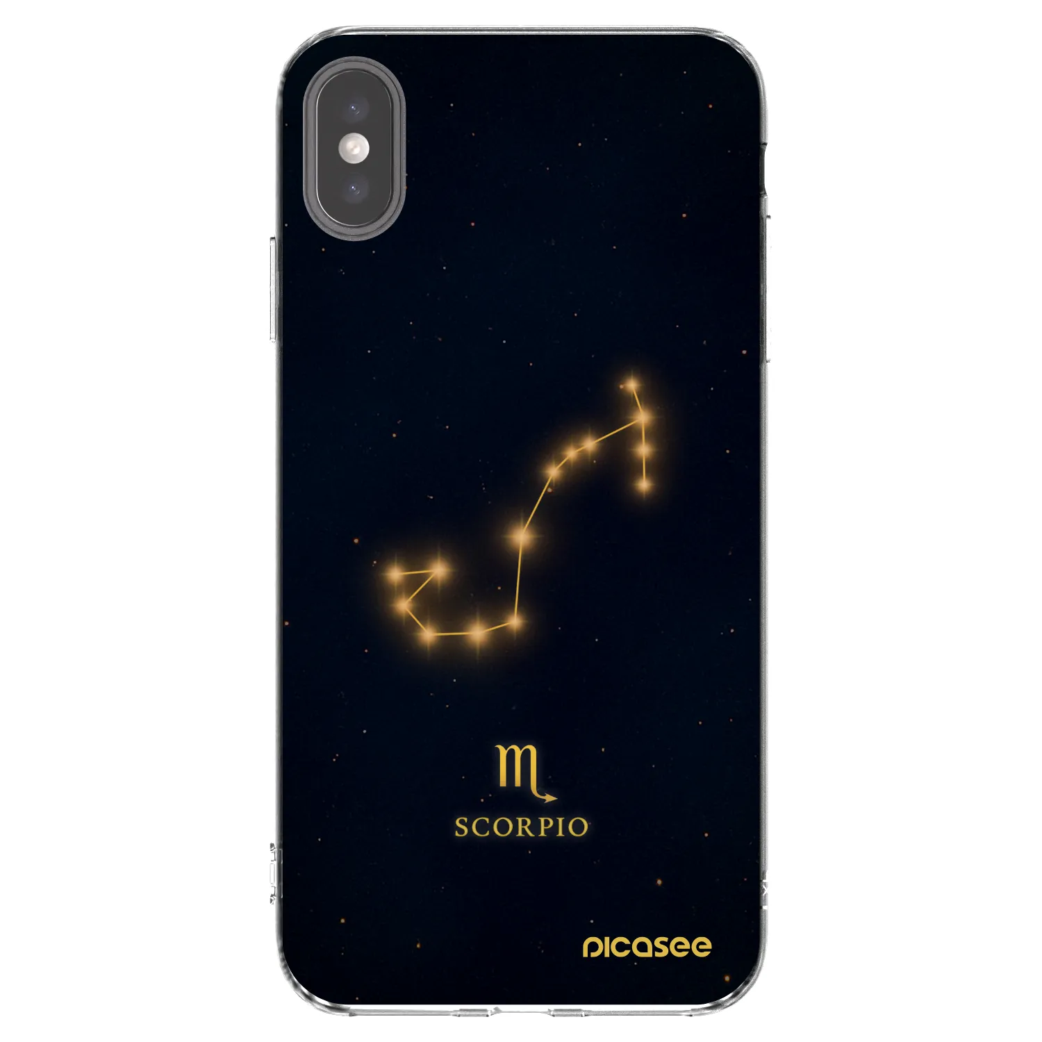Picasee husă transparentă din silicon pentru Apple iPhone XS Max - SCORPIO