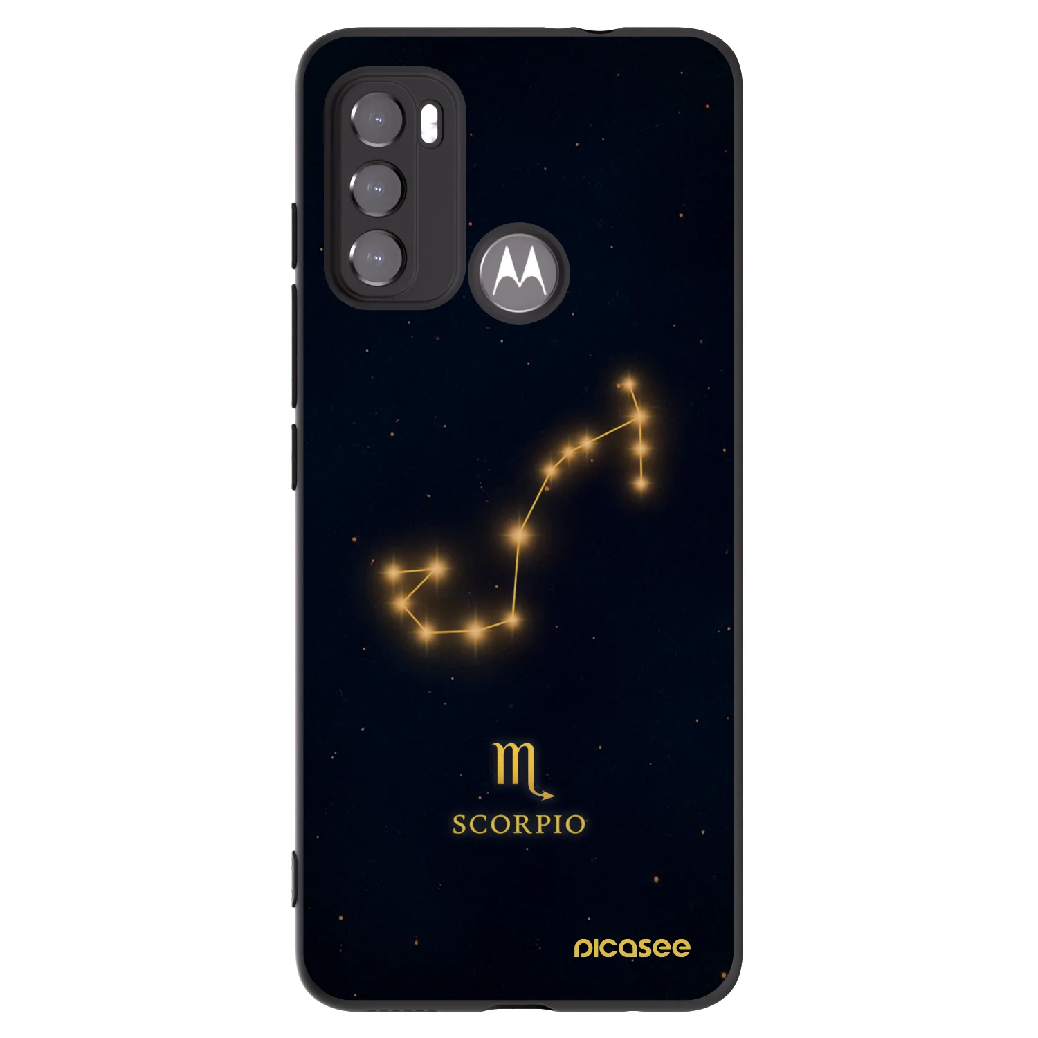 Picasee husă neagră din silicon pentru Motorola Moto G60 - SCORPIO