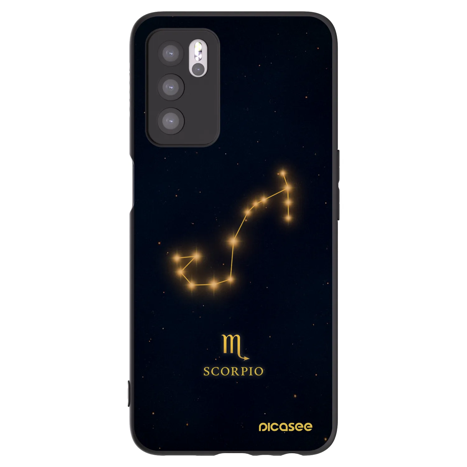 Picasee husă neagră din silicon pentru OPPO A16s - SCORPIO