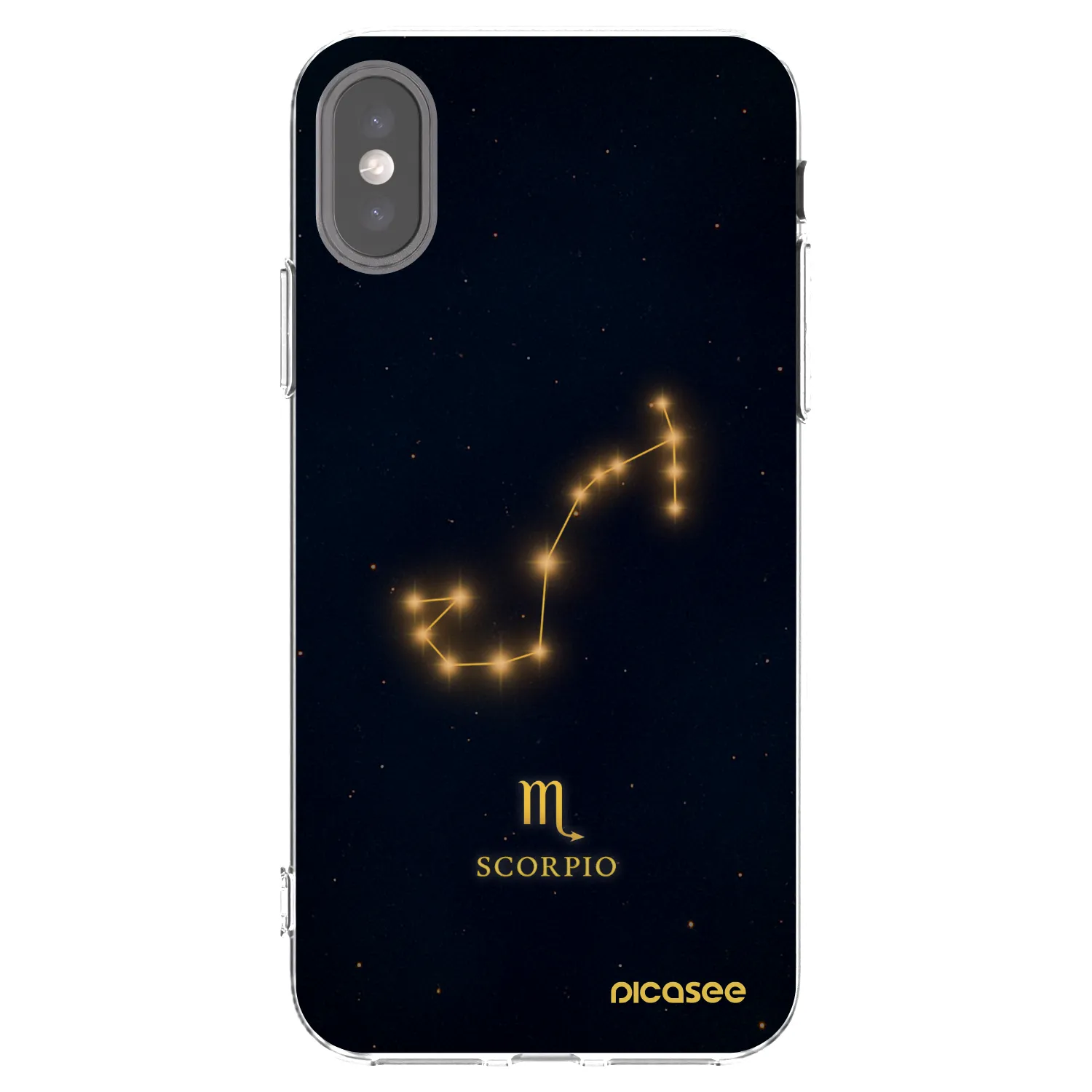 Picasee husă transparentă din silicon pentru Apple iPhone X/XS - SCORPIO