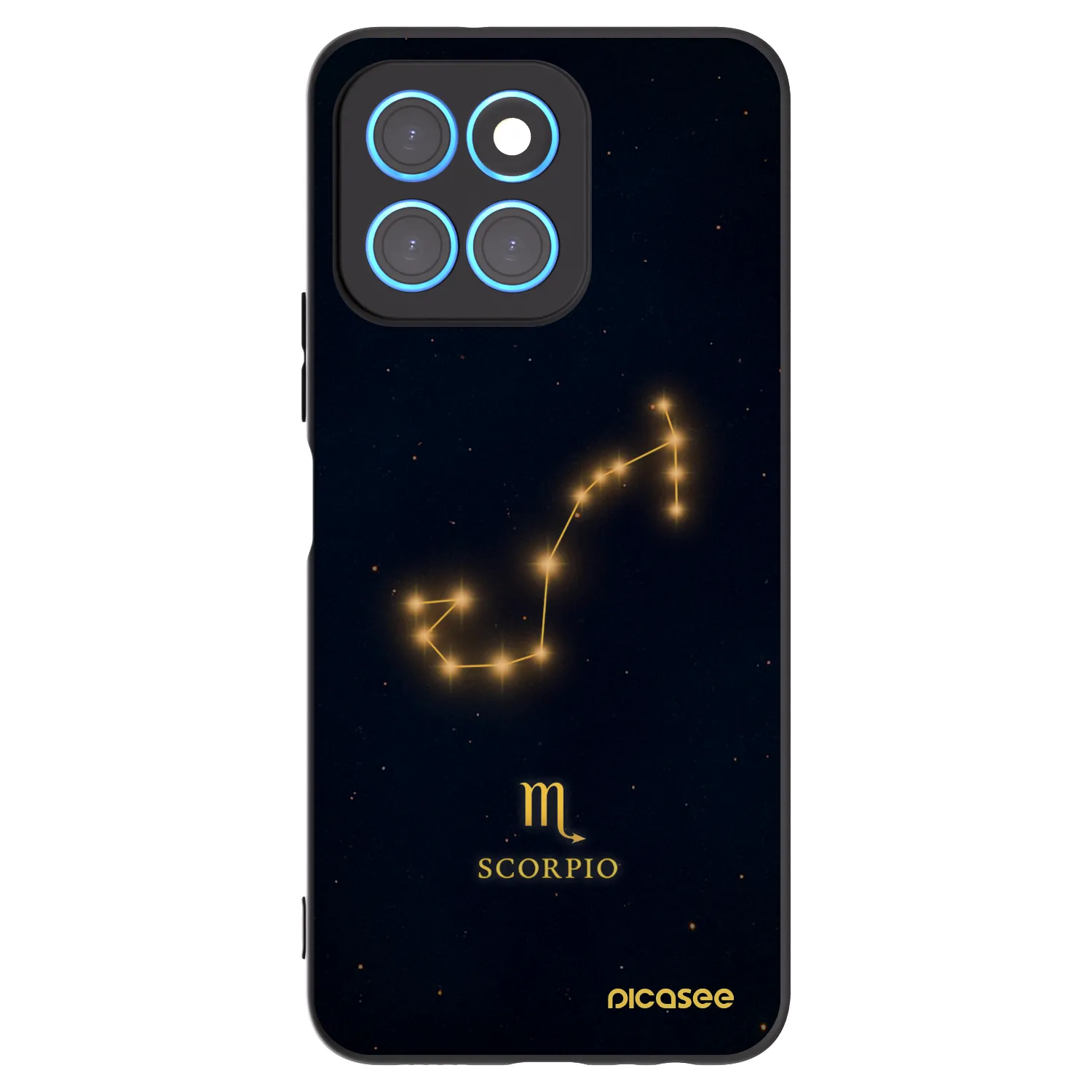 Picasee husă neagră din silicon pentru Honor X8 5G - SCORPIO