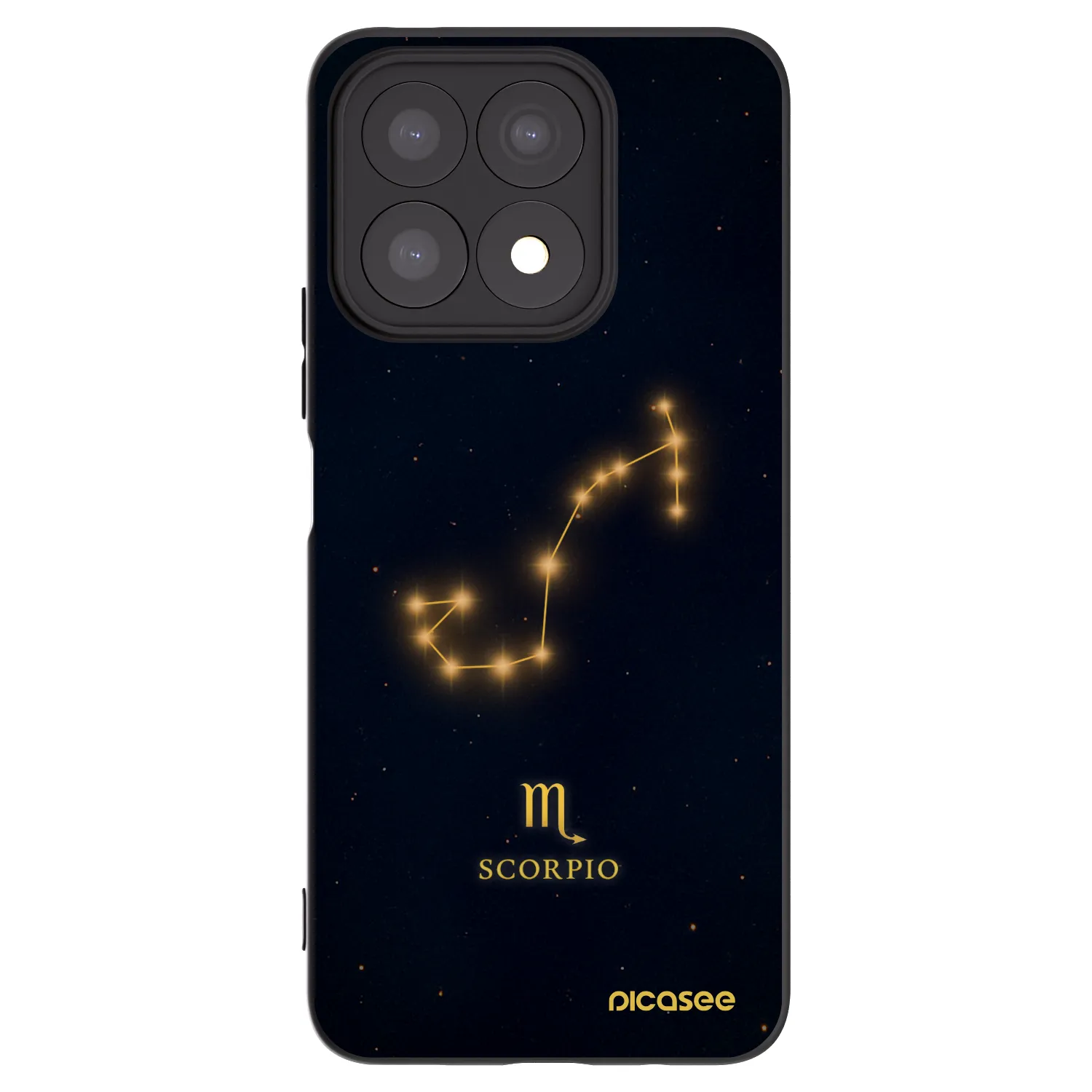 Picasee husă neagră din silicon pentru Honor X8a - SCORPIO