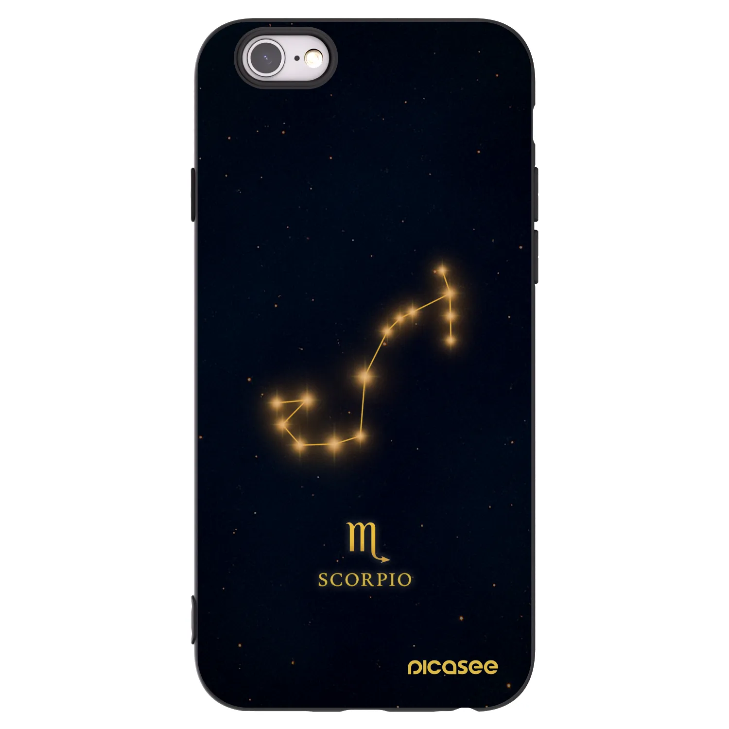Picasee husă neagră din silicon pentru Apple iPhone 6/6S - SCORPIO