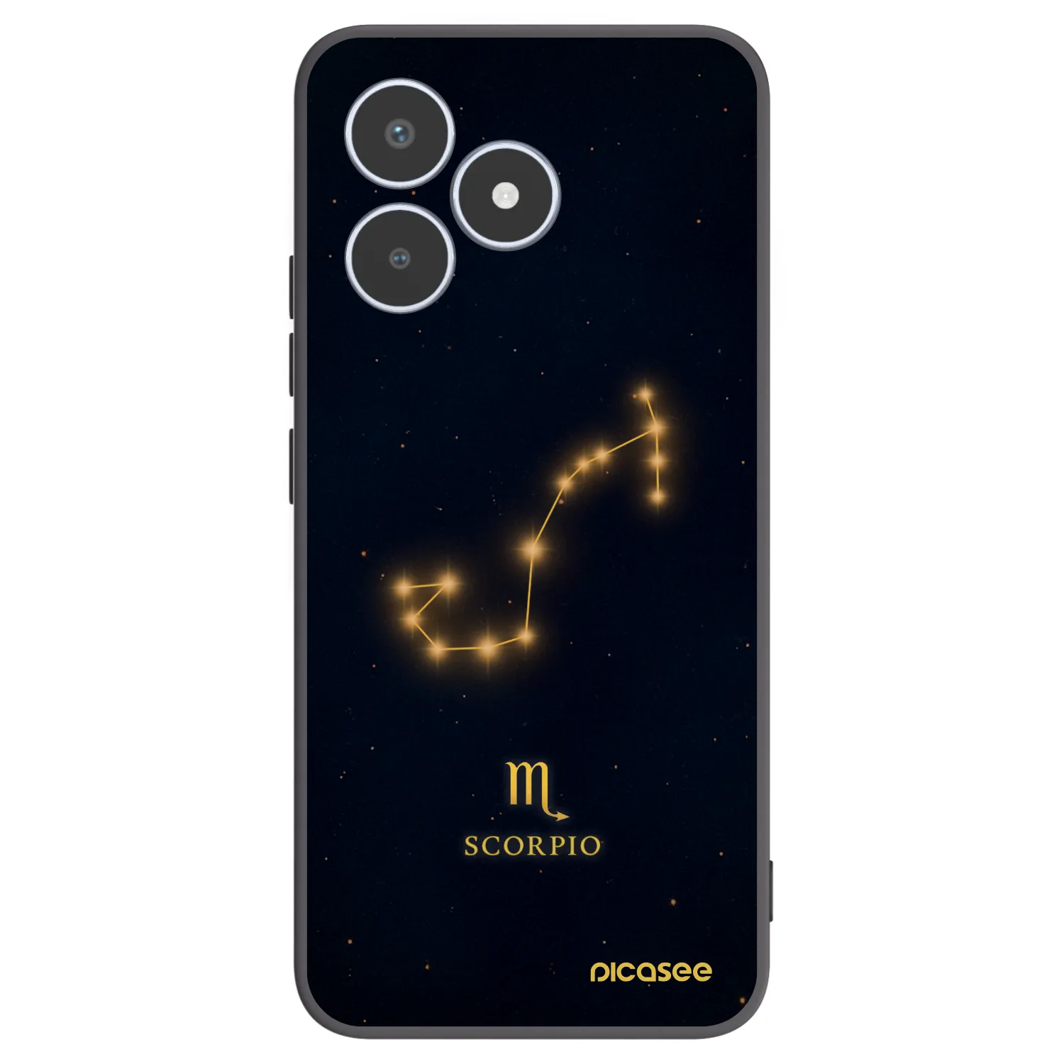 Picasee husă neagră din silicon pentru Realme C53 - SCORPIO