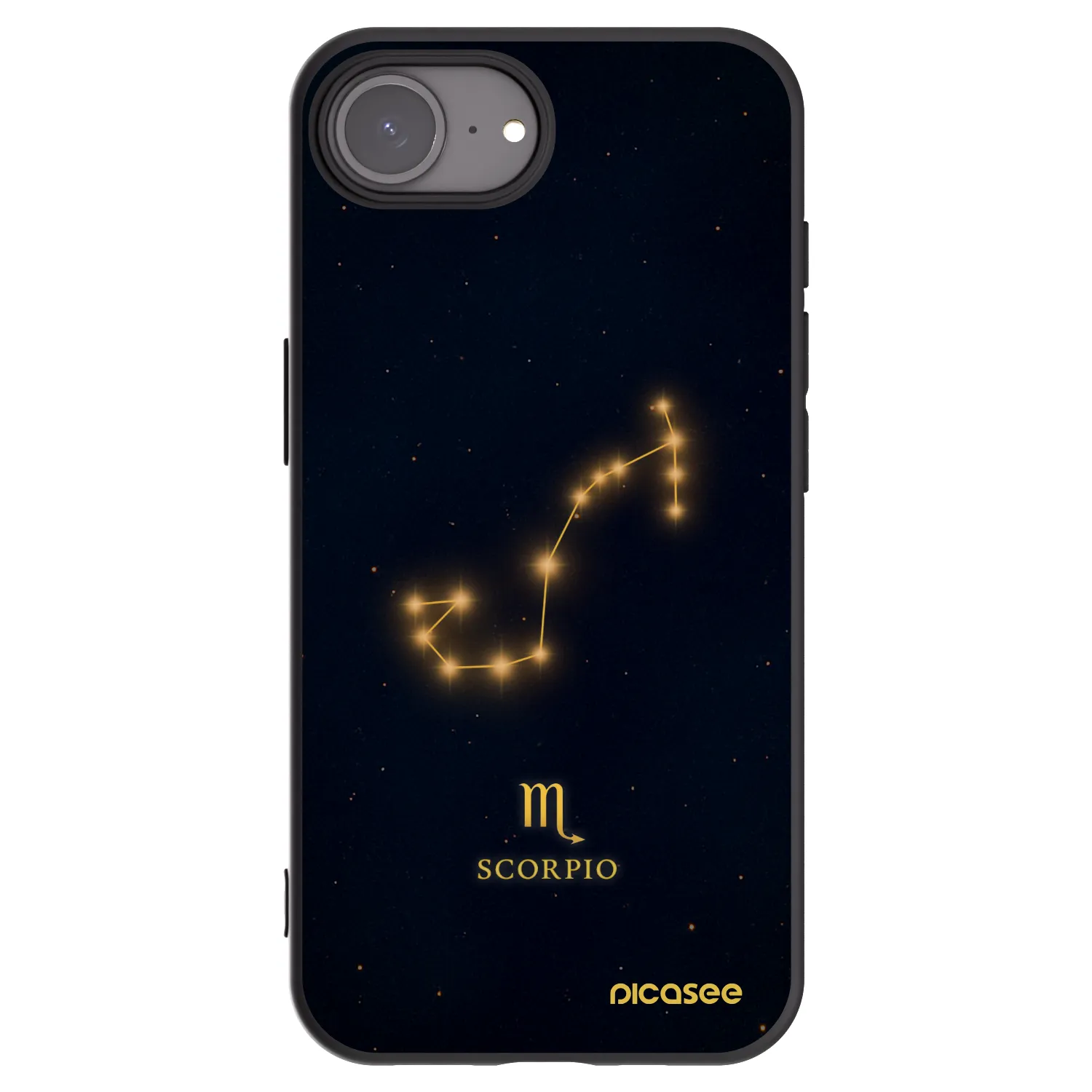Picasee husă neagră din silicon pentru Apple iPhone 16e - SCORPIO
