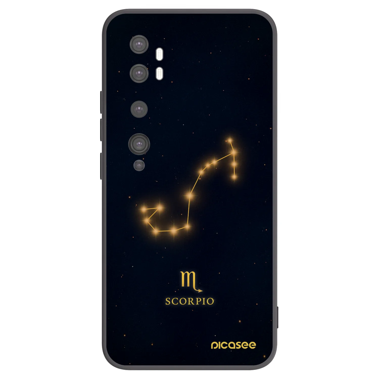Picasee husă neagră din silicon pentru Xiaomi Mi Note 10 (Pro) - SCORPIO