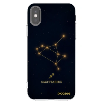 Picasee husă transparentă din silicon pentru Apple iPhone X/XS - SAGITTARIUS