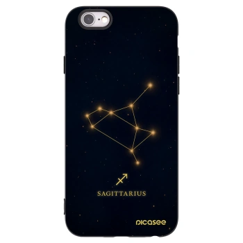 Picasee husă neagră din silicon pentru Apple iPhone 6/6S - SAGITTARIUS