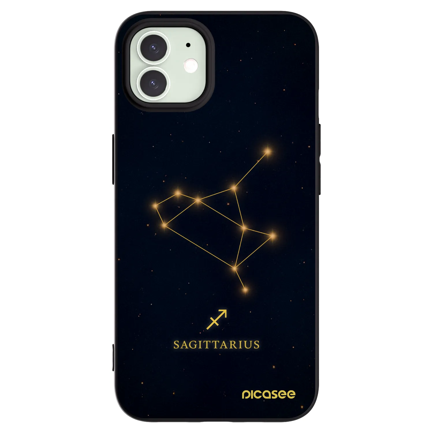 Picasee husă neagră din silicon pentru Apple iPhone 12 Pro - SAGITTARIUS