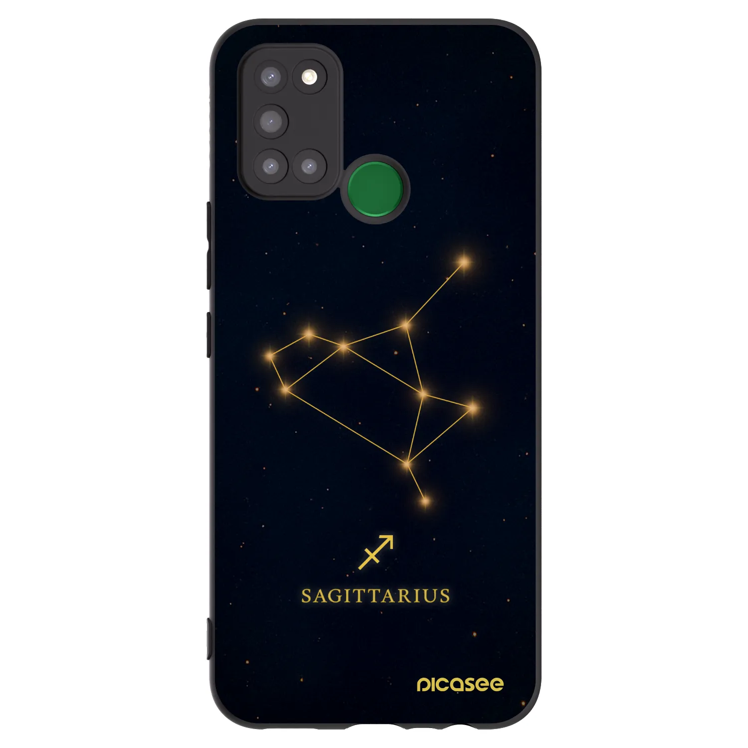 Picasee husă neagră din silicon pentru Realme 7i - SAGITTARIUS