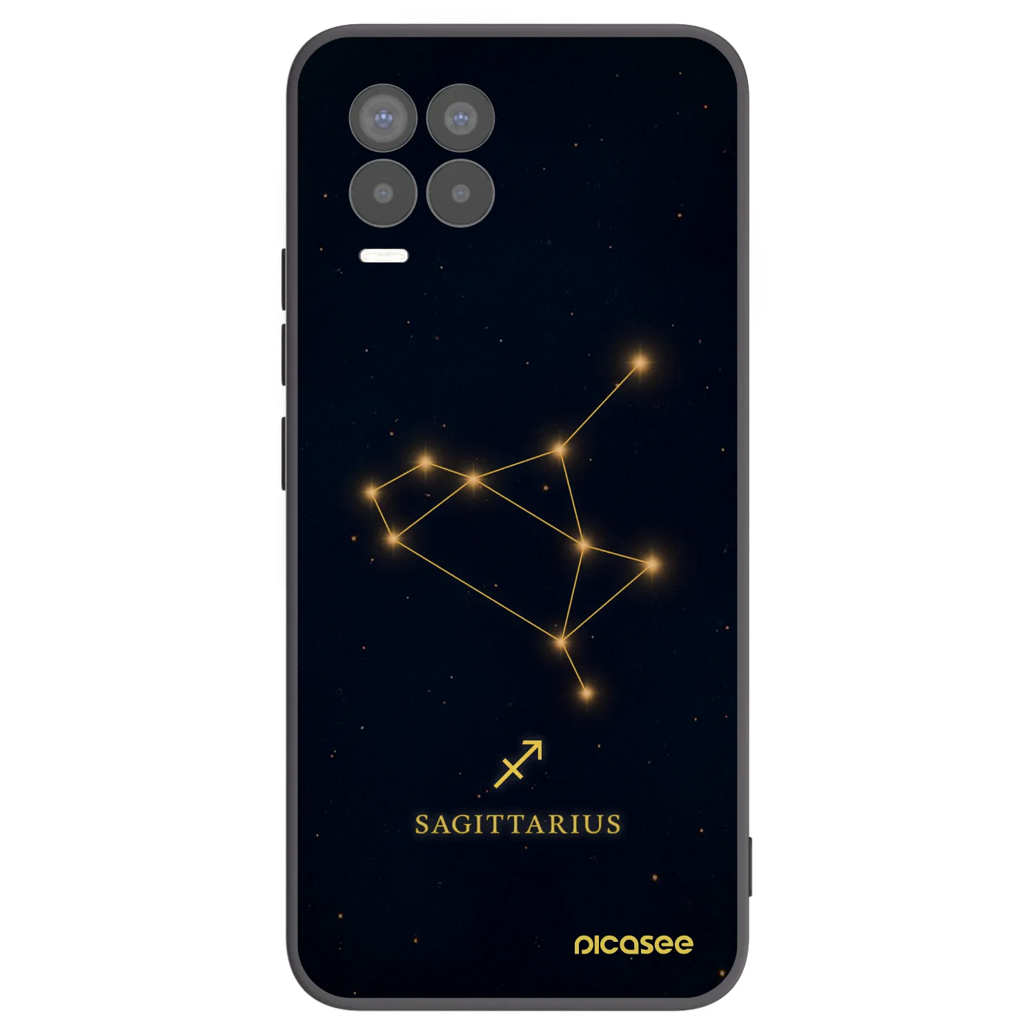 Picasee husă neagră din silicon pentru Realme 8 4G - SAGITTARIUS