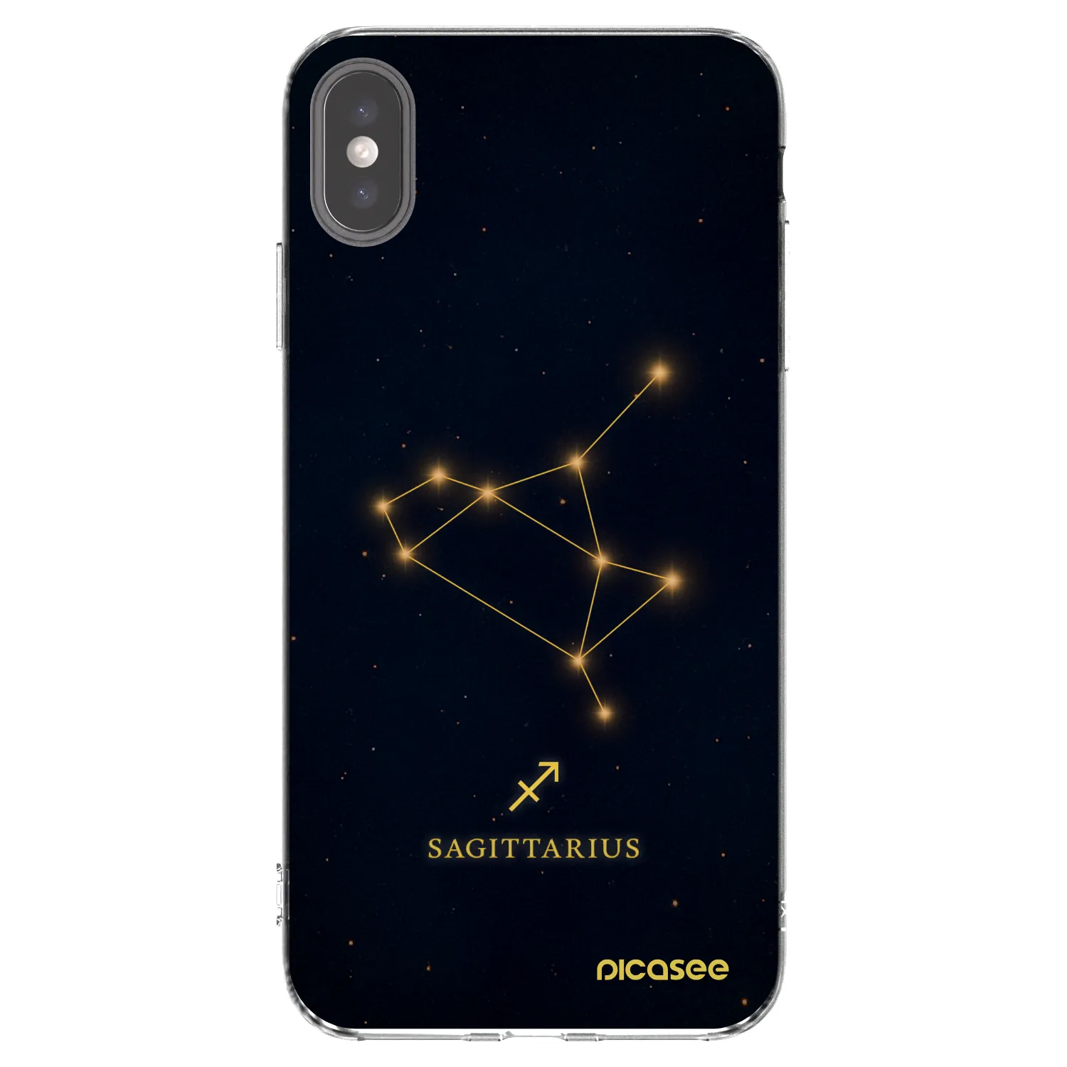 Picasee husă transparentă din silicon pentru Apple iPhone XS Max - SAGITTARIUS