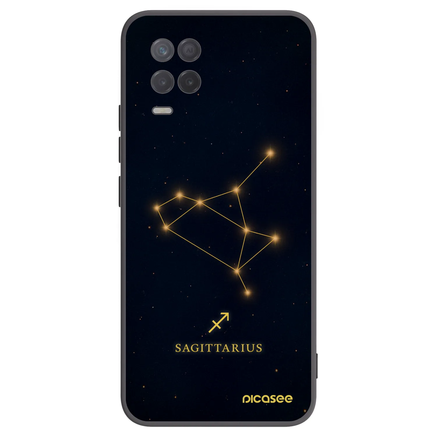 Picasee husă neagră din silicon pentru Realme 8 5G - SAGITTARIUS