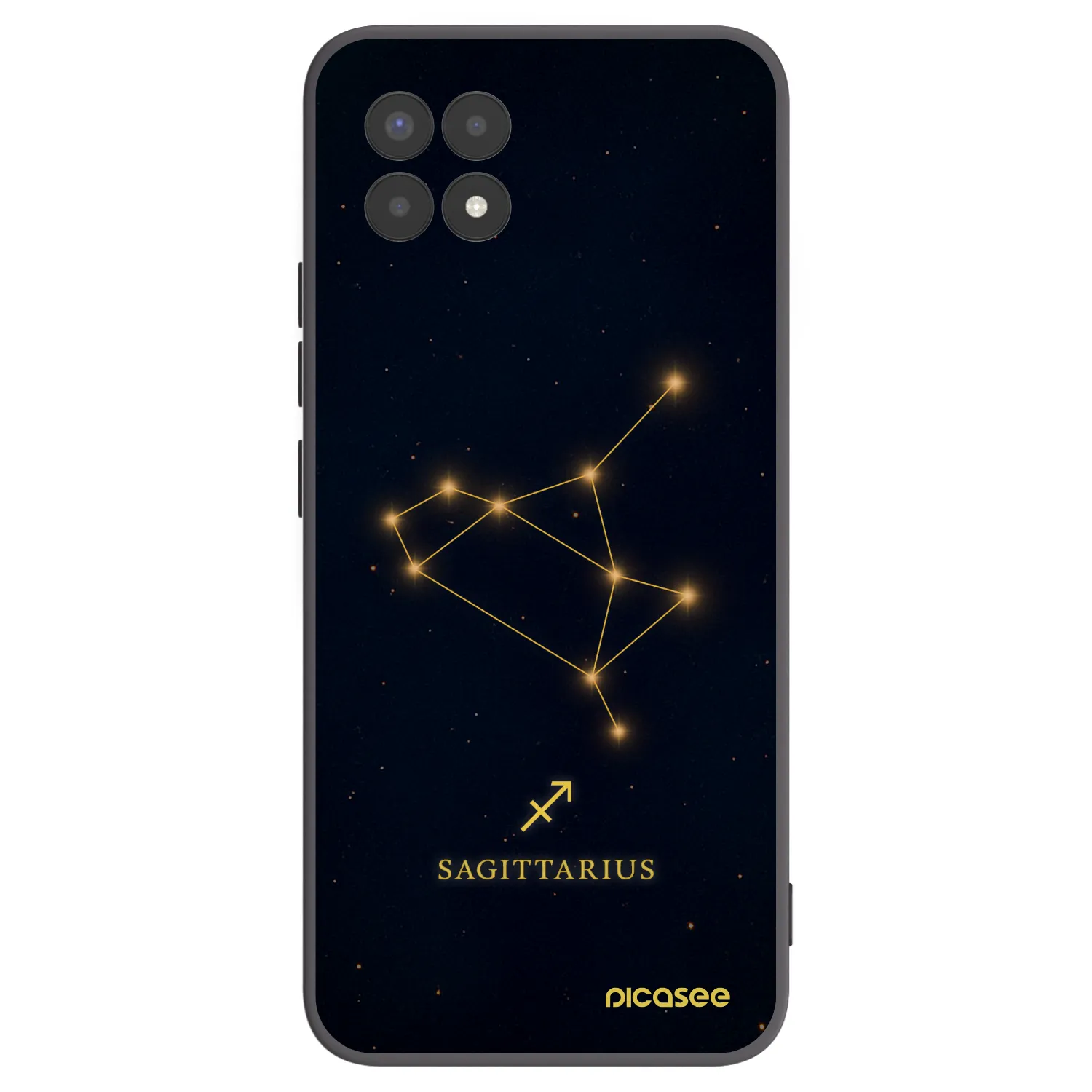 Picasee husă neagră din silicon pentru Realme 8i - SAGITTARIUS
