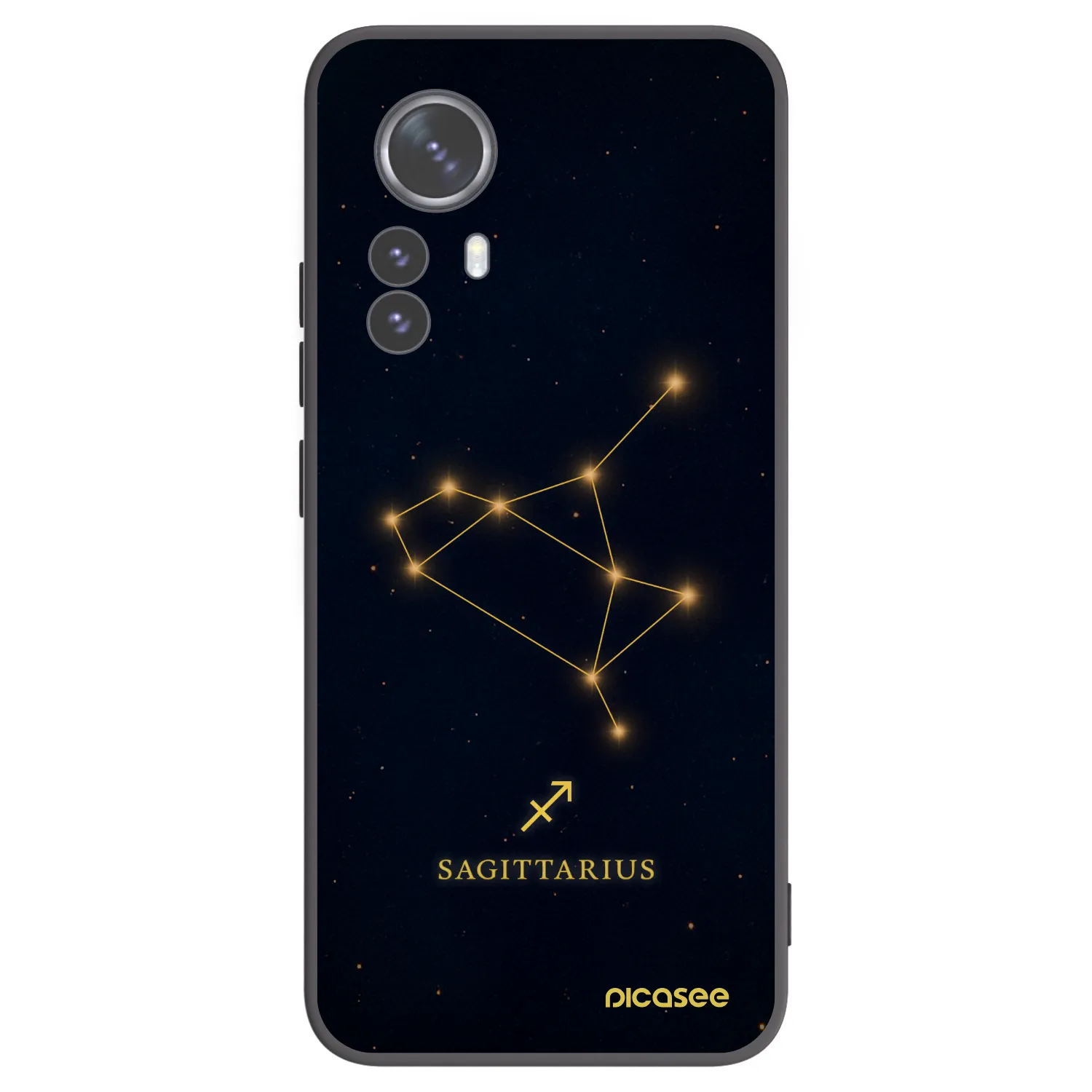Picasee husă neagră din silicon pentru Xiaomi 12 Pro - SAGITTARIUS