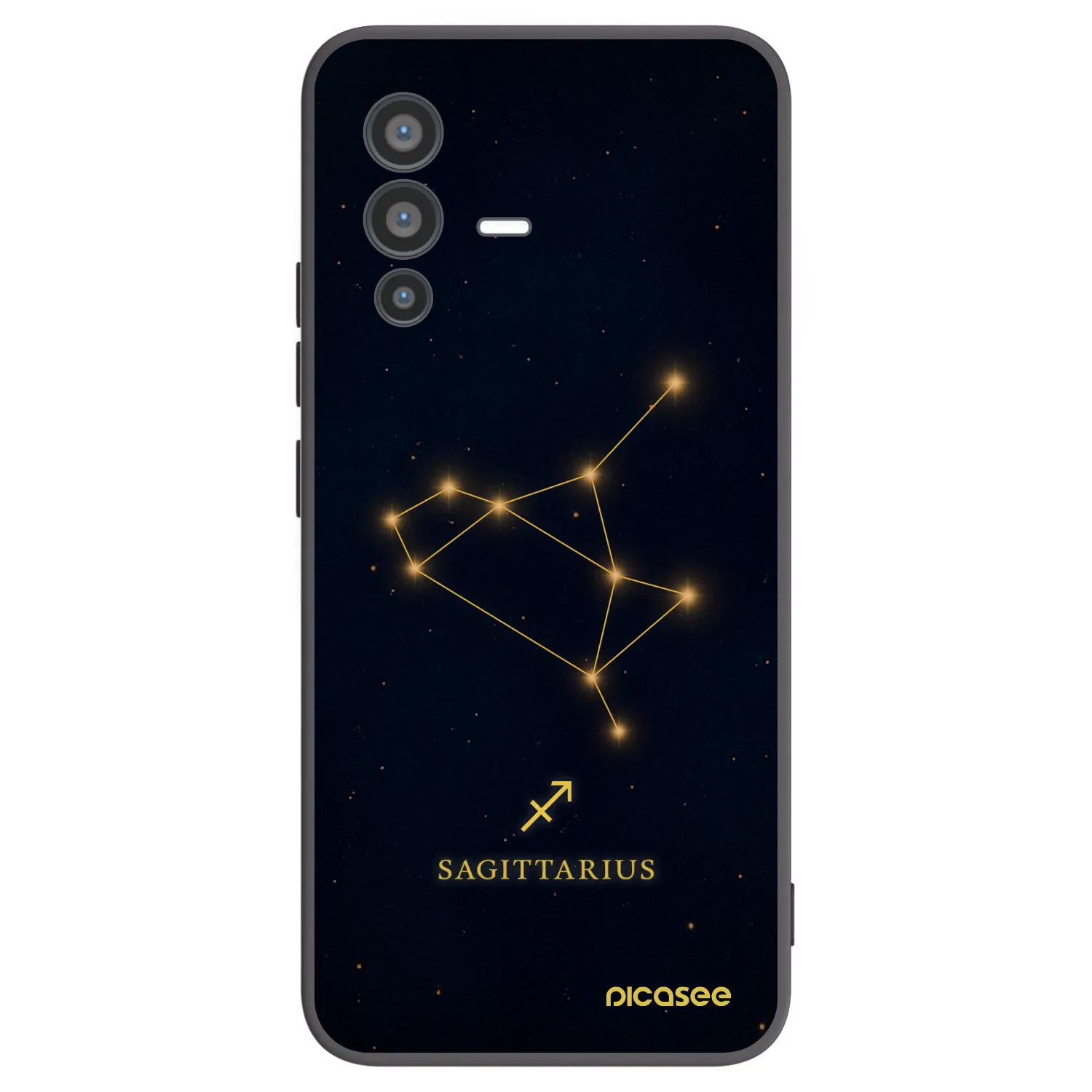 Picasee husă neagră din silicon pentru Vivo V23 5G - SAGITTARIUS