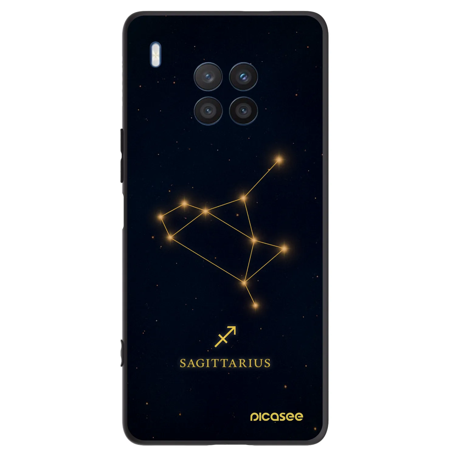 Picasee husă neagră din silicon pentru Honor 50 Lite - SAGITTARIUS