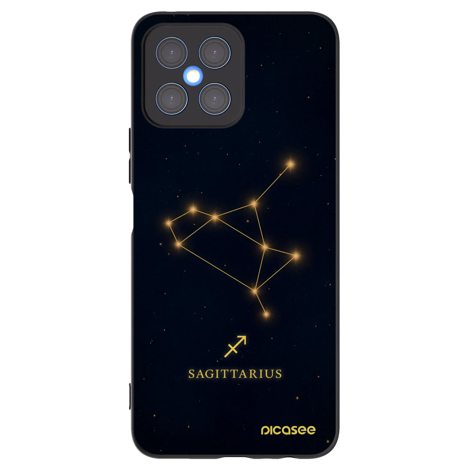 Picasee husă neagră din silicon pentru Honor X8 4G - SAGITTARIUS