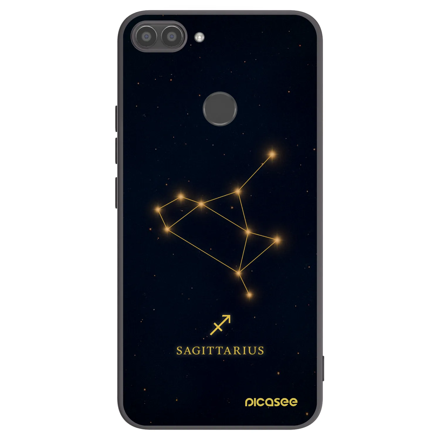Picasee husă neagră din silicon pentru Huawei P Smart - SAGITTARIUS