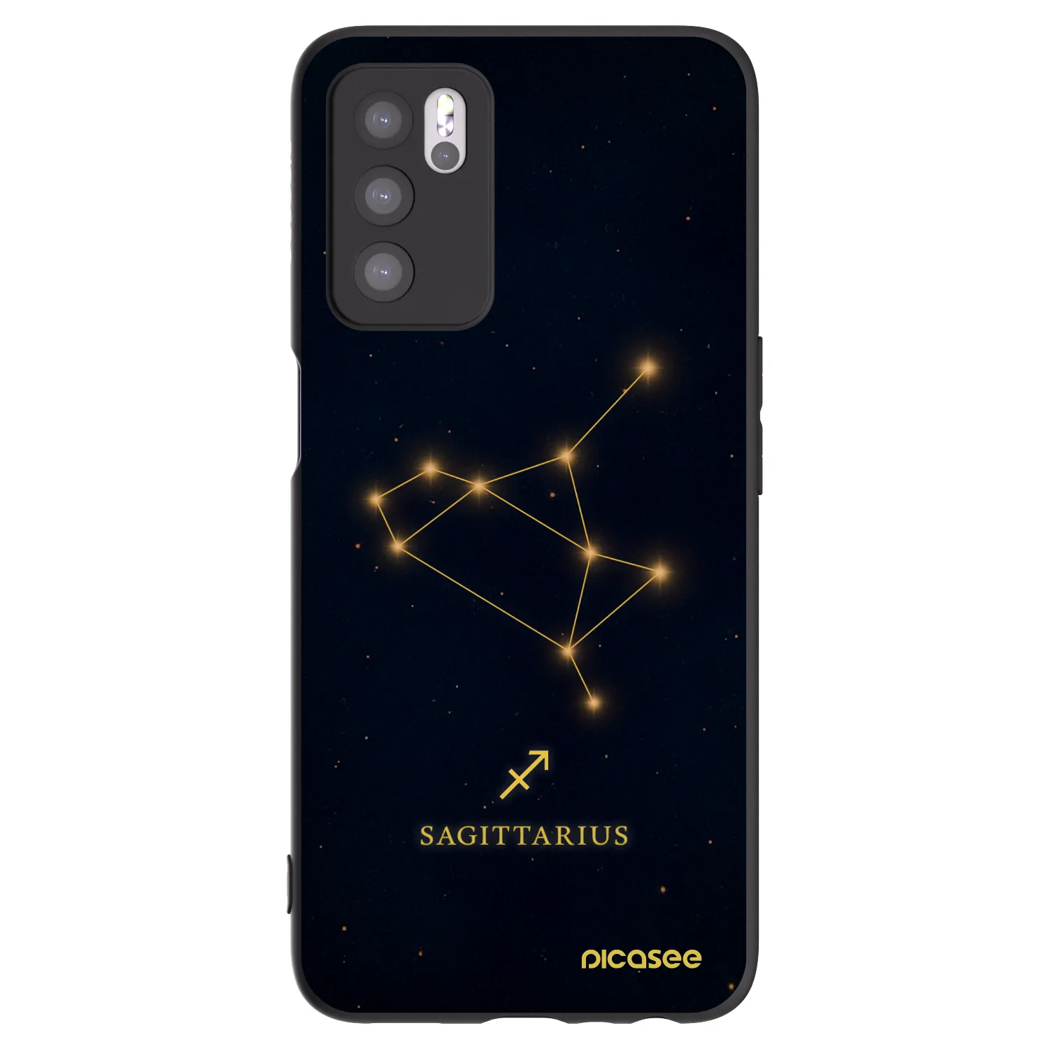 Picasee husă neagră din silicon pentru OPPO A16s - SAGITTARIUS