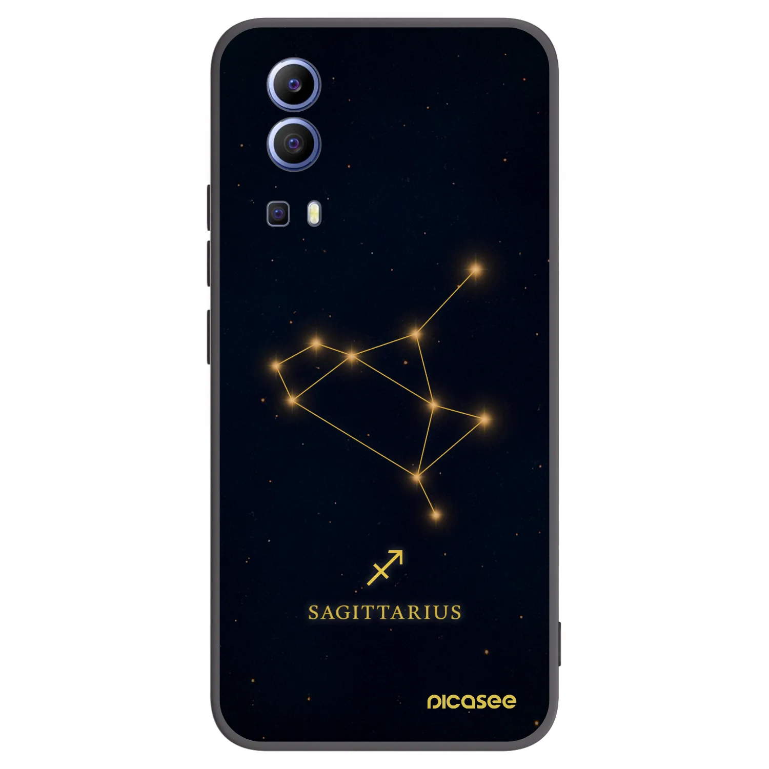 Picasee husă neagră din silicon pentru Vivo Y52 5G - SAGITTARIUS