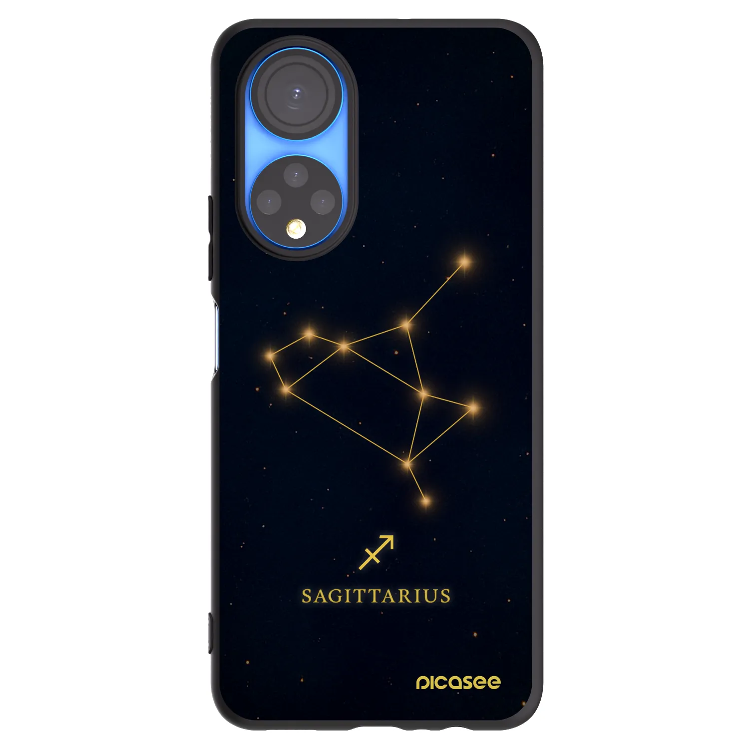 Picasee husă neagră din silicon pentru Honor X7 - SAGITTARIUS