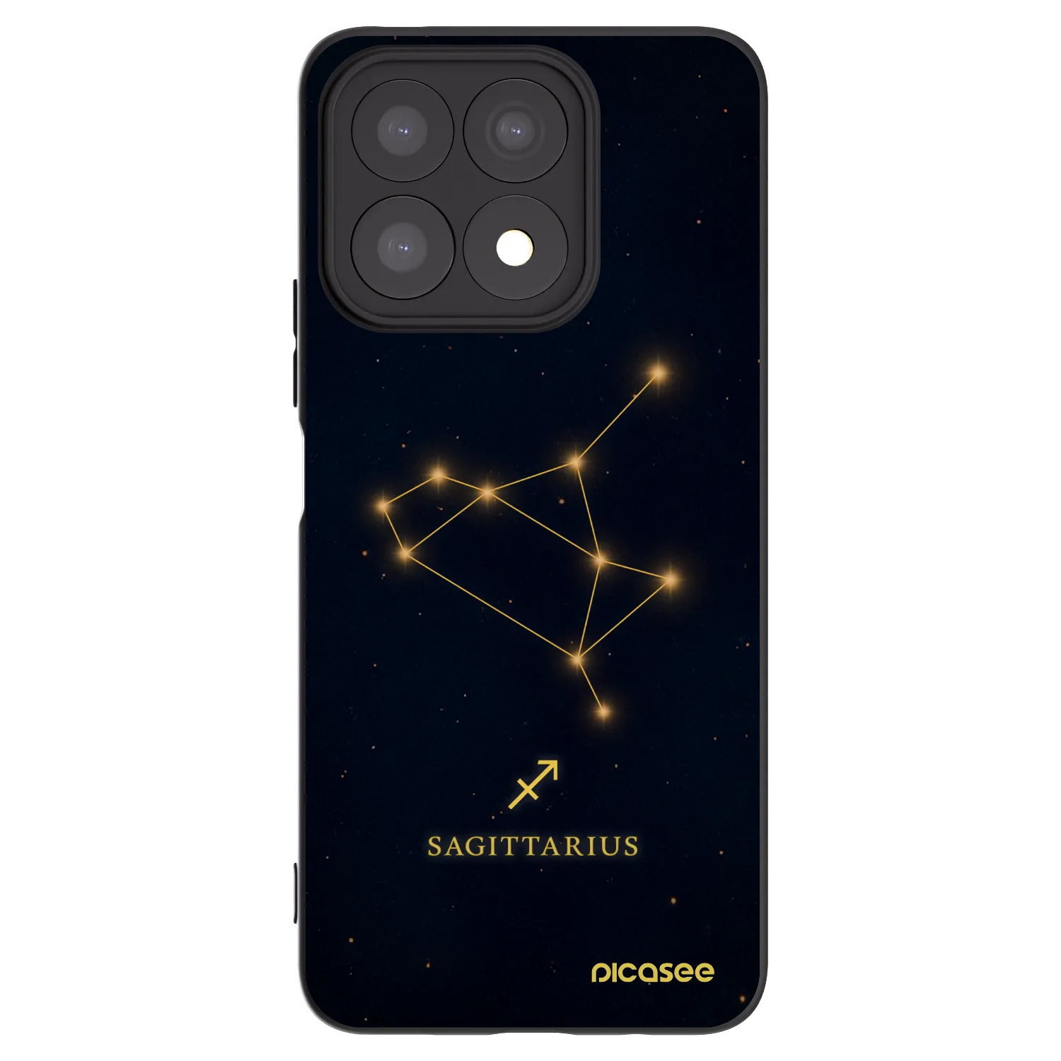 Picasee husă neagră din silicon pentru Honor X8a - SAGITTARIUS