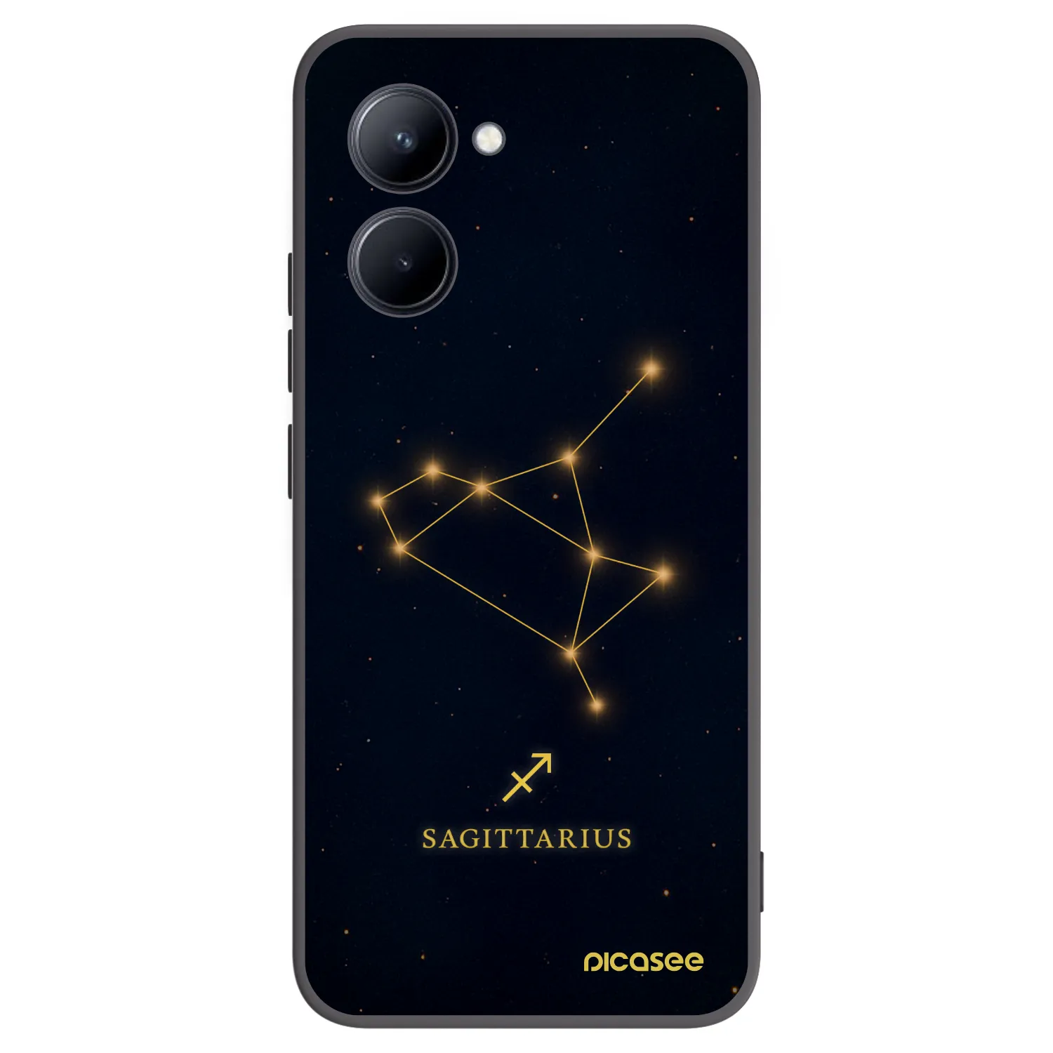 Picasee husă neagră din silicon pentru Realme C33 (2023) - SAGITTARIUS