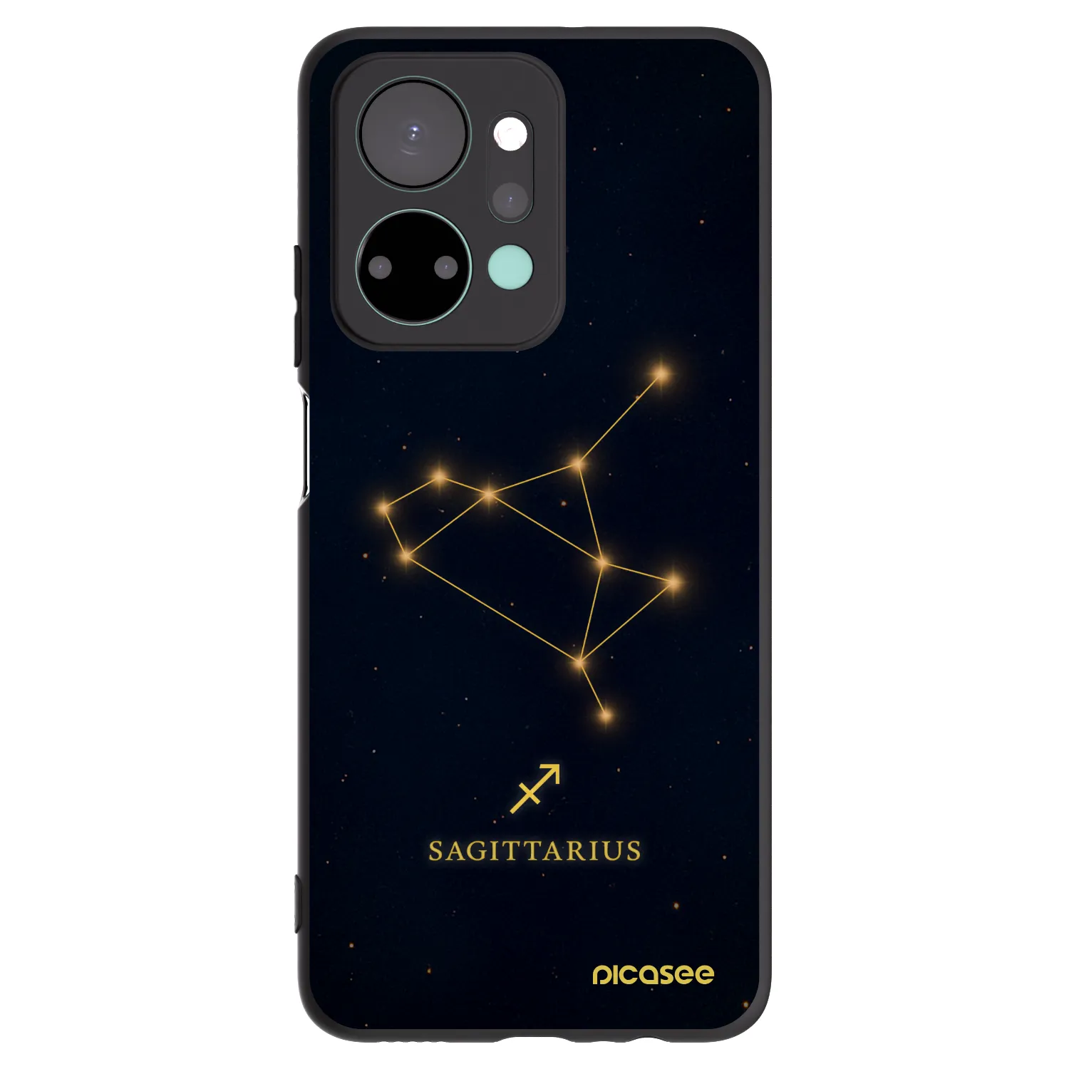 Picasee husă neagră din silicon pentru Honor X7a - SAGITTARIUS