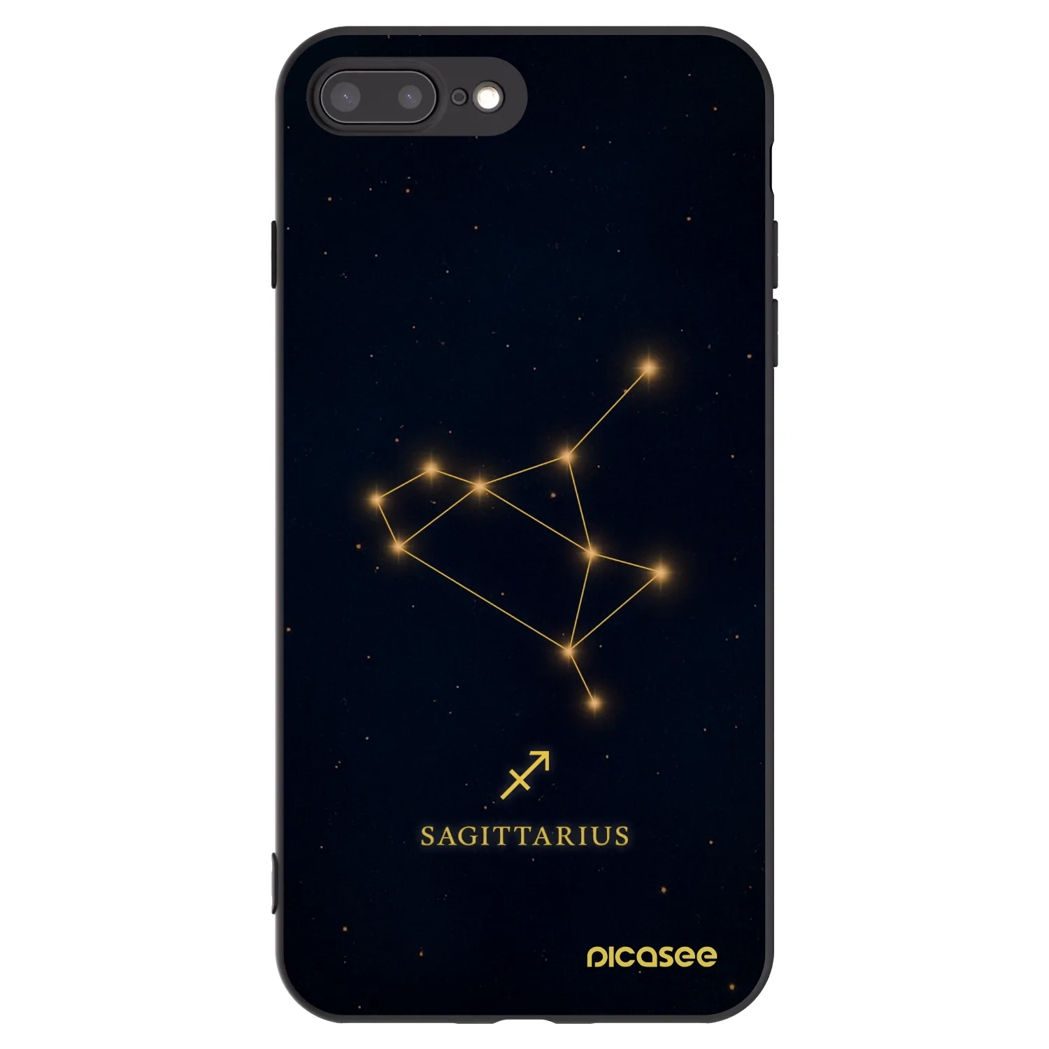 Picasee husă neagră din silicon pentru Apple iPhone 7 Plus - SAGITTARIUS