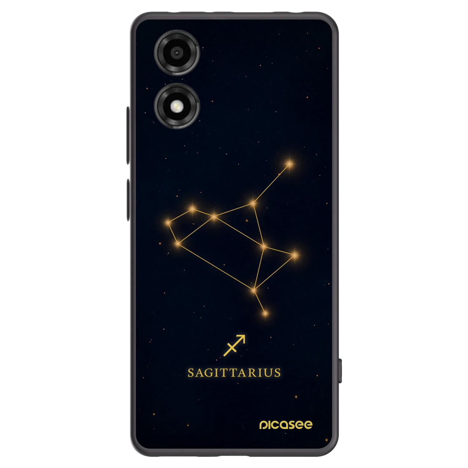 Picasee husă neagră din silicon pentru Motorola Moto E14 - SAGITTARIUS