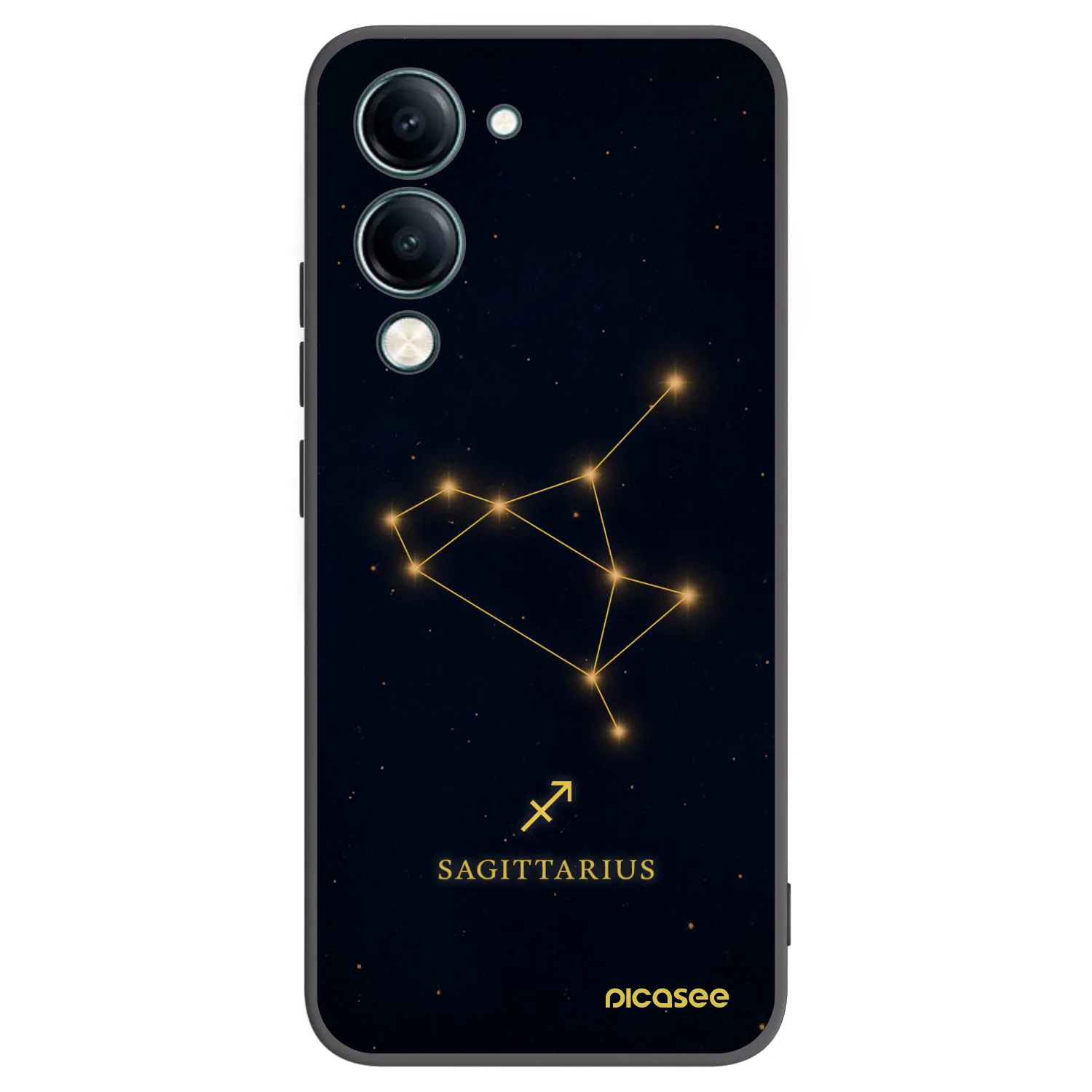 Picasee husă neagră din silicon pentru Vivo Y29s 5G - SAGITTARIUS