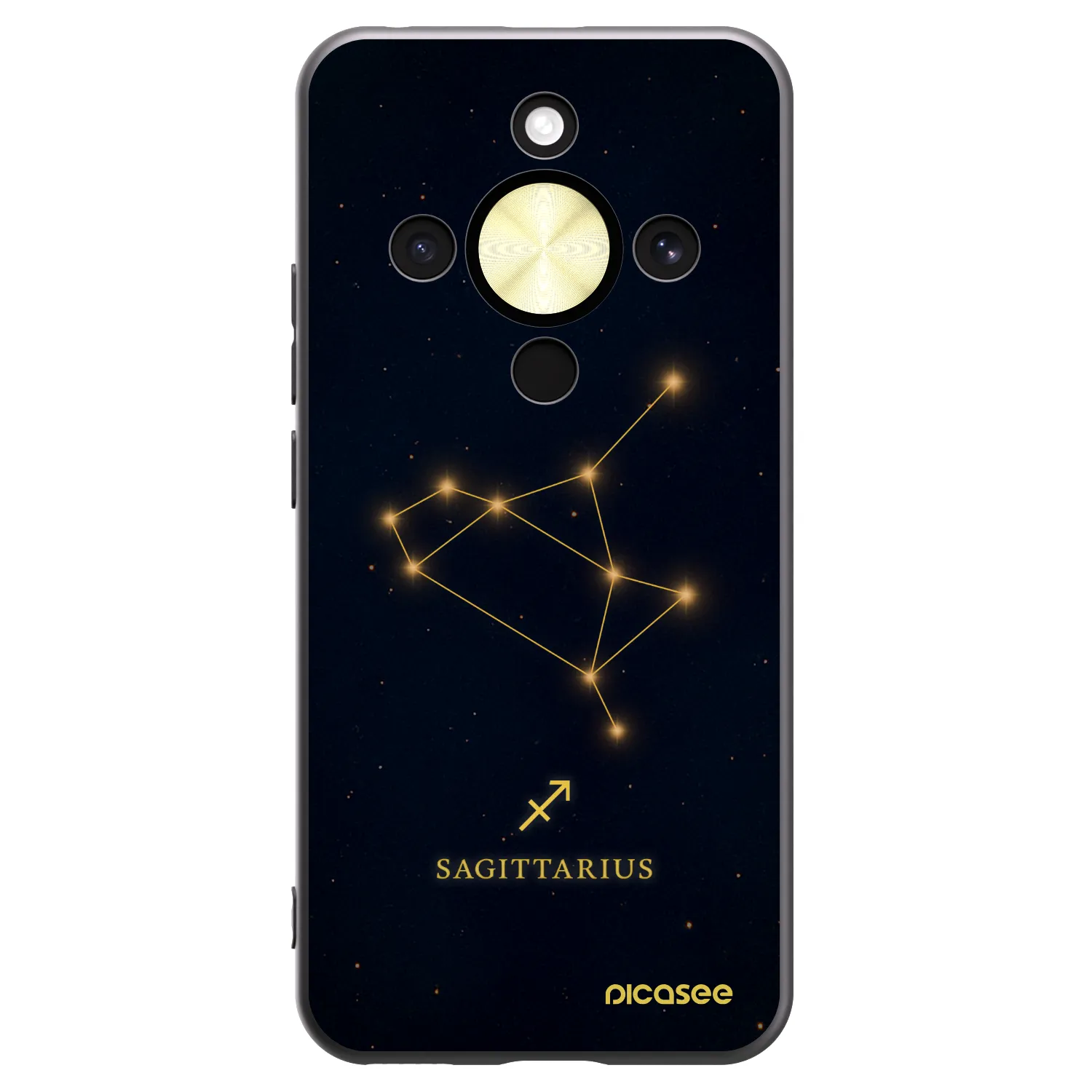 Picasee husă neagră din silicon pentru Honor Magic8 Lite 5G - SAGITTARIUS