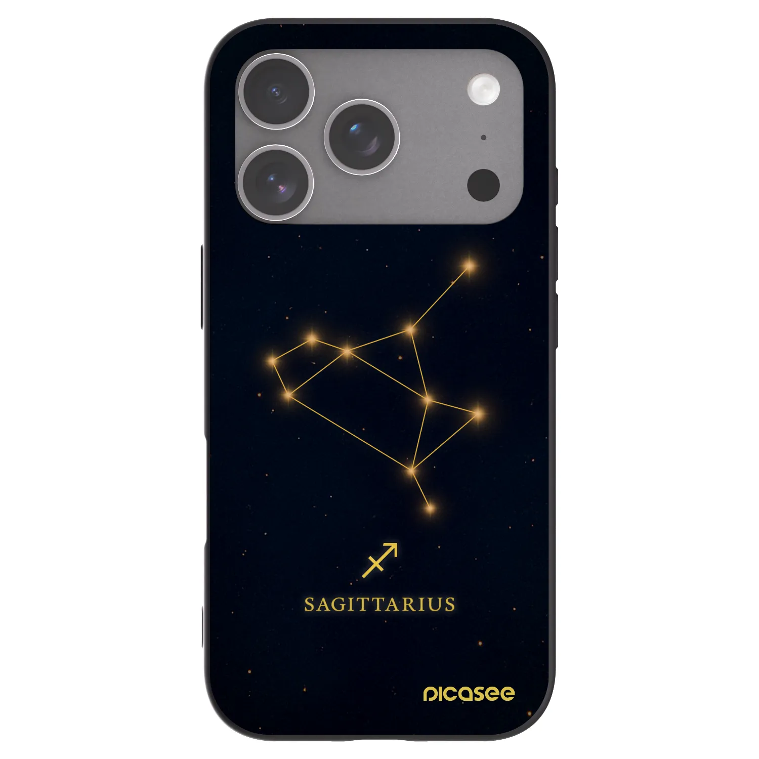 Picasee husă neagră din silicon pentru Apple iPhone 18 Pro - SAGITTARIUS
