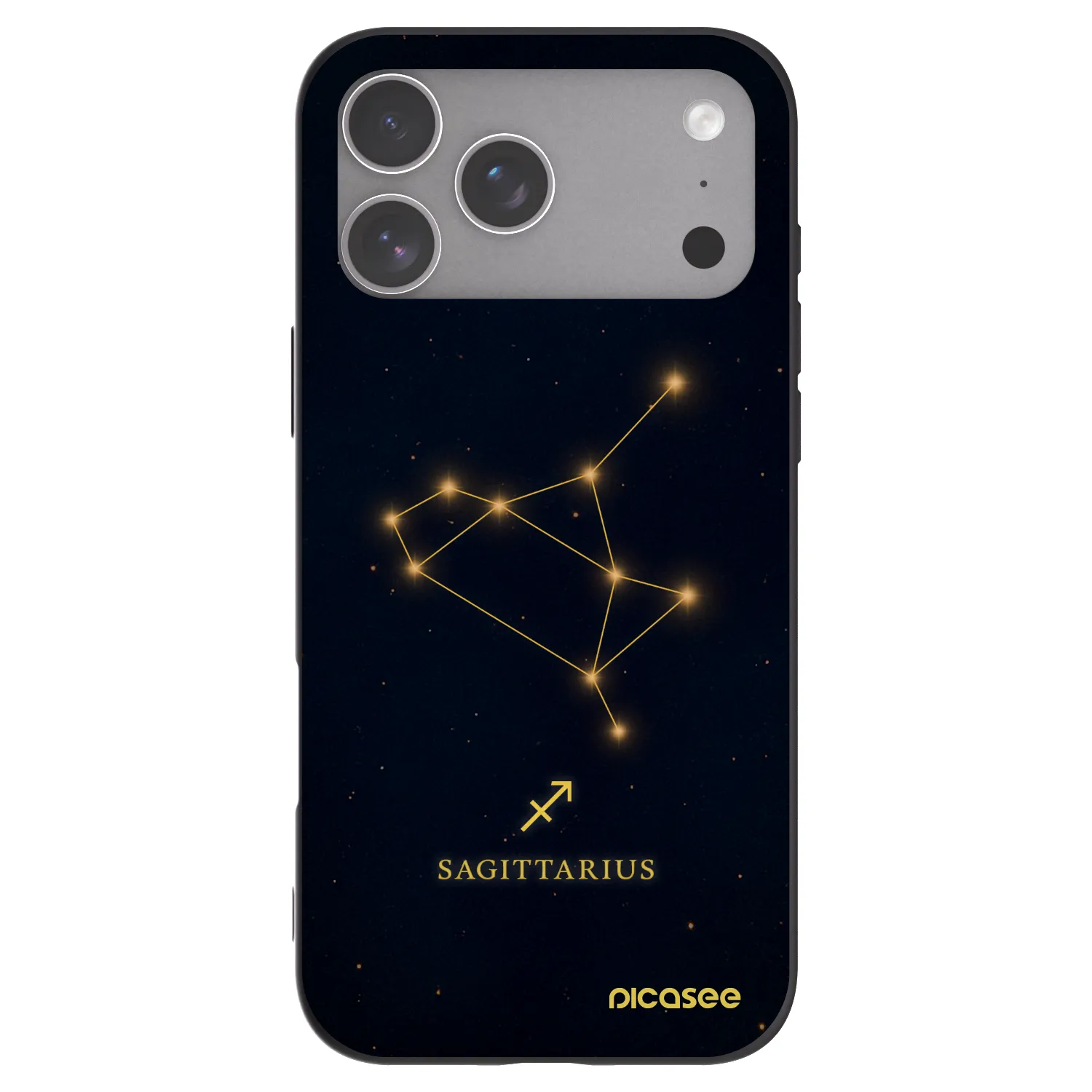 Picasee husă neagră din silicon pentru Apple iPhone 18 Pro Max - SAGITTARIUS