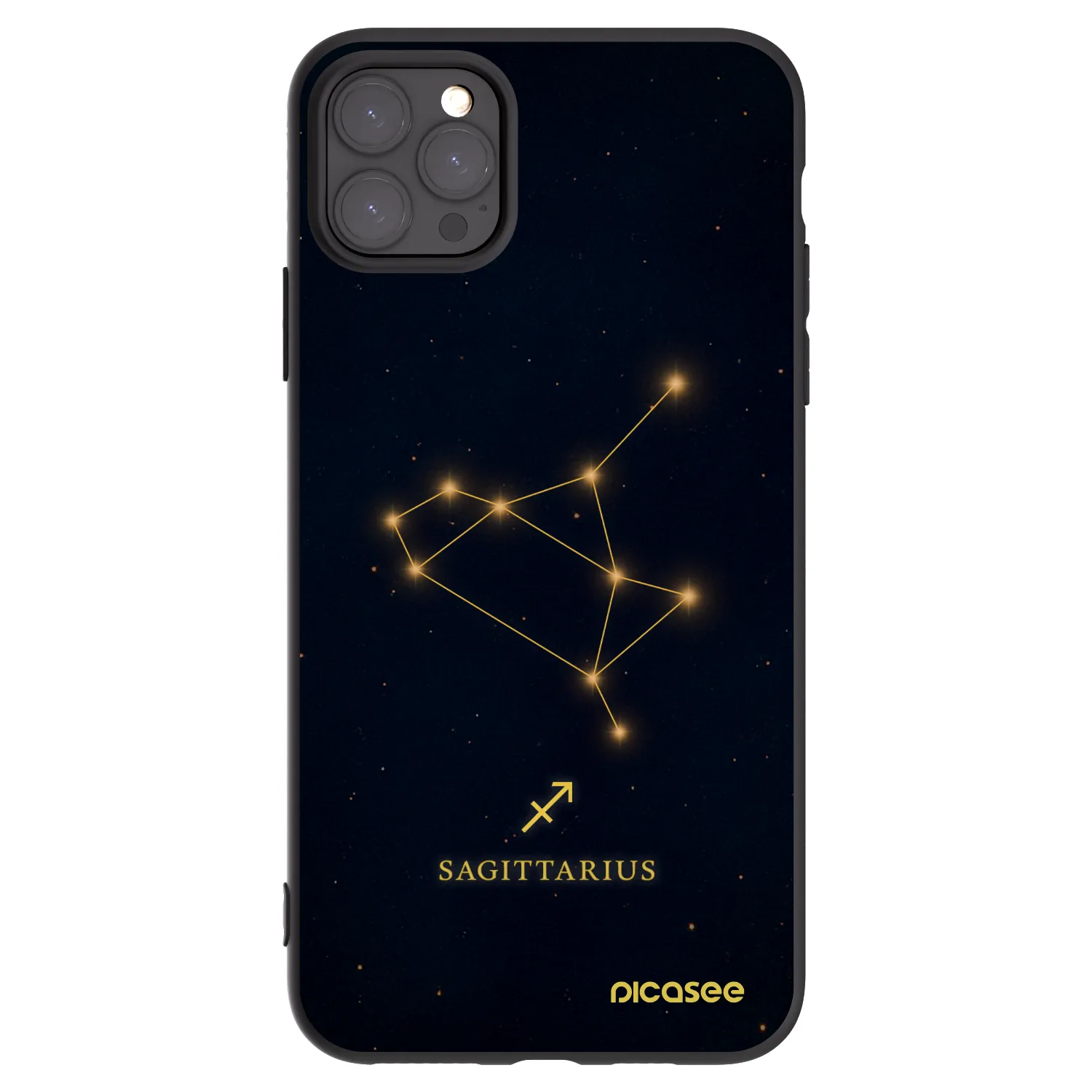 Picasee husă neagră din silicon pentru Apple iPhone 11 Pro Max - SAGITTARIUS