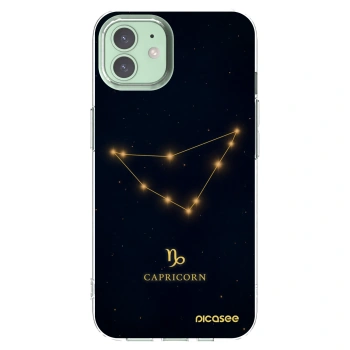 Picasee husă transparentă din silicon pentru Apple iPhone 12 - CAPRICORN