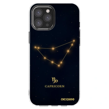 Picasee husă transparentă din silicon pentru Apple iPhone 12 Pro Max - CAPRICORN