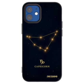 Picasee husă neagră din silicon pentru Apple iPhone 12 mini - CAPRICORN