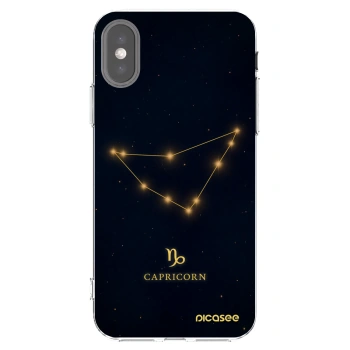 Picasee husă transparentă din silicon pentru Apple iPhone X/XS - CAPRICORN
