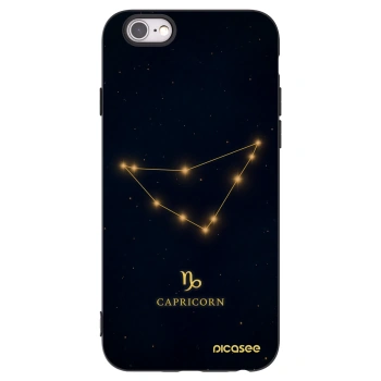 Picasee husă neagră din silicon pentru Apple iPhone 6/6S - CAPRICORN