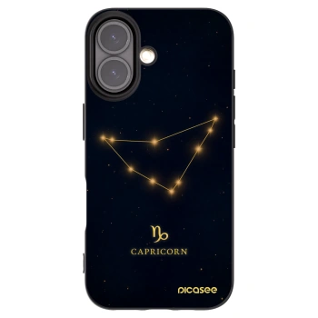 Picasee husă neagră din silicon pentru Apple iPhone 16 - CAPRICORN