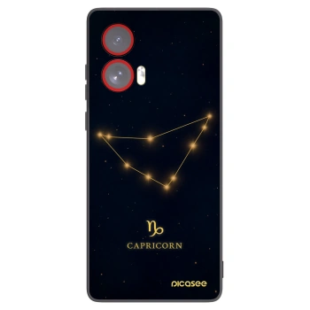 Picasee husă neagră din silicon pentru Motorola Edge 50 Fusion - CAPRICORN