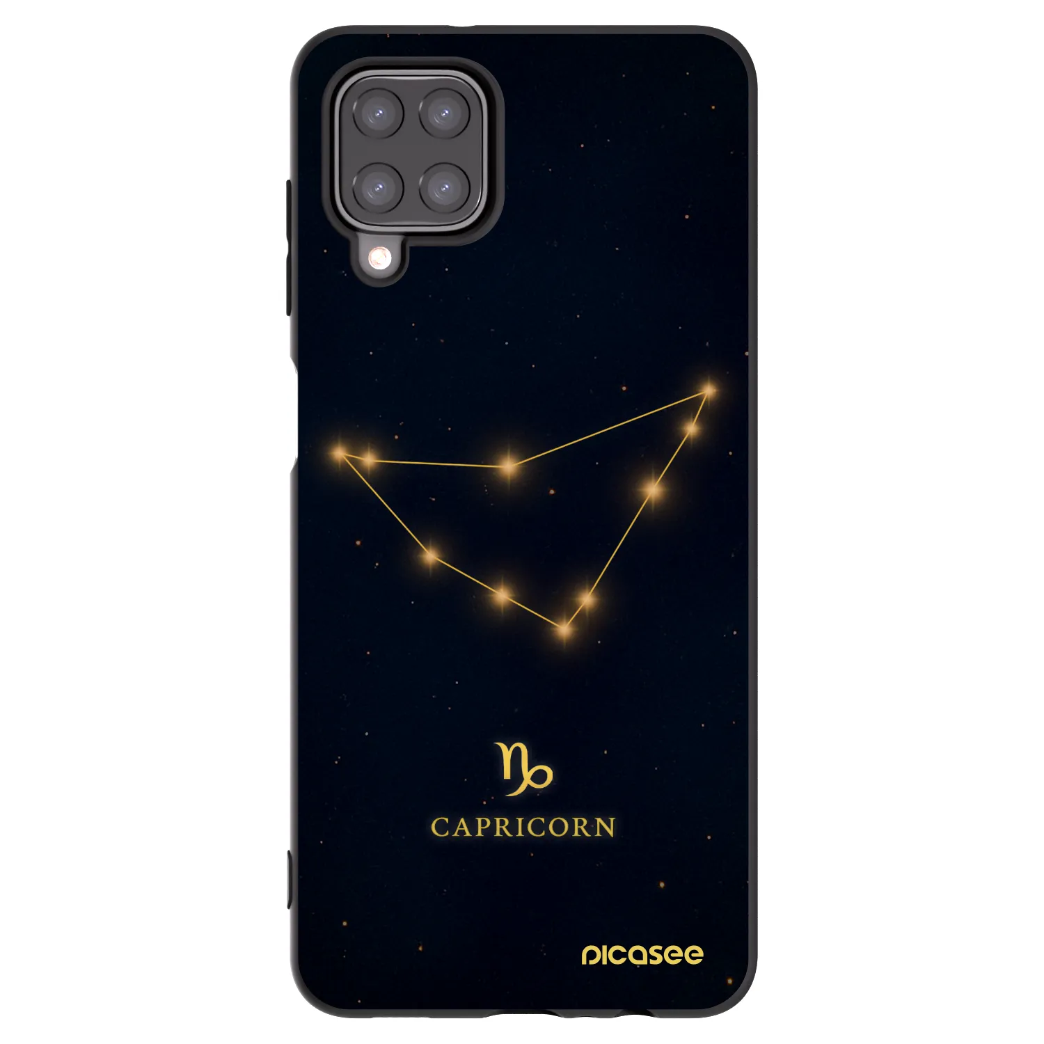 Picasee husă neagră din silicon pentru Samsung Galaxy A12 A125F - CAPRICORN
