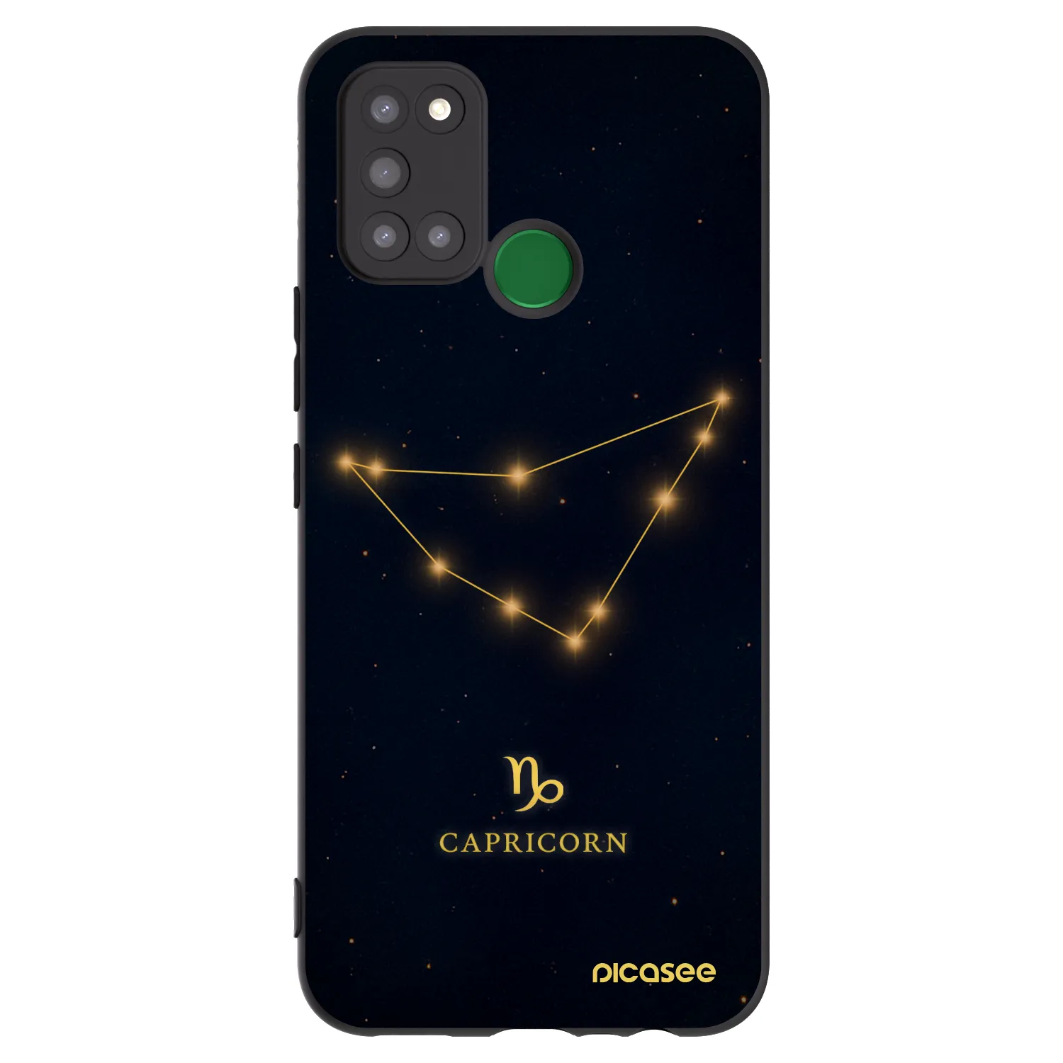 Picasee husă neagră din silicon pentru Realme 7i - CAPRICORN