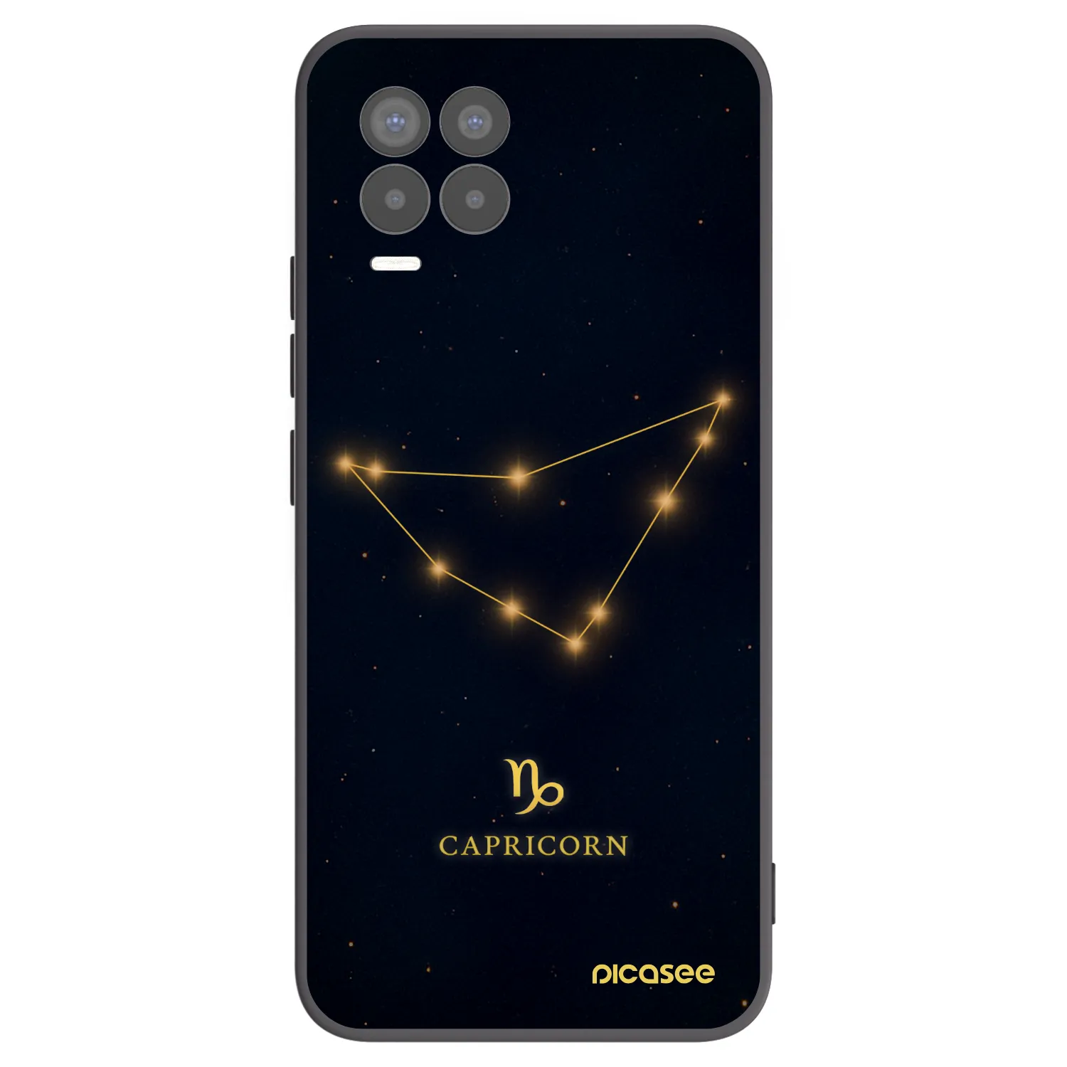 Picasee husă neagră din silicon pentru Realme 8 4G - CAPRICORN