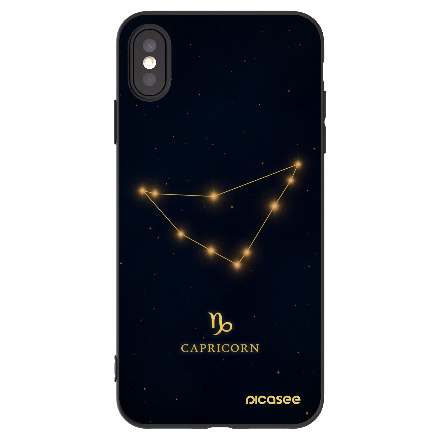 Picasee husă neagră din silicon pentru Apple iPhone XS Max - CAPRICORN